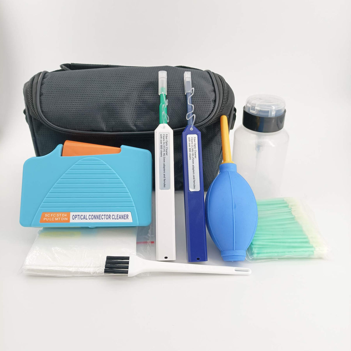 Qiirun Fiber Optic Cleaning Kit Ftth Optical Fiber Cleaner Tools With Fiber Cleaning Cassette For Fc Sc St Lc Mu Connectors, 1.2