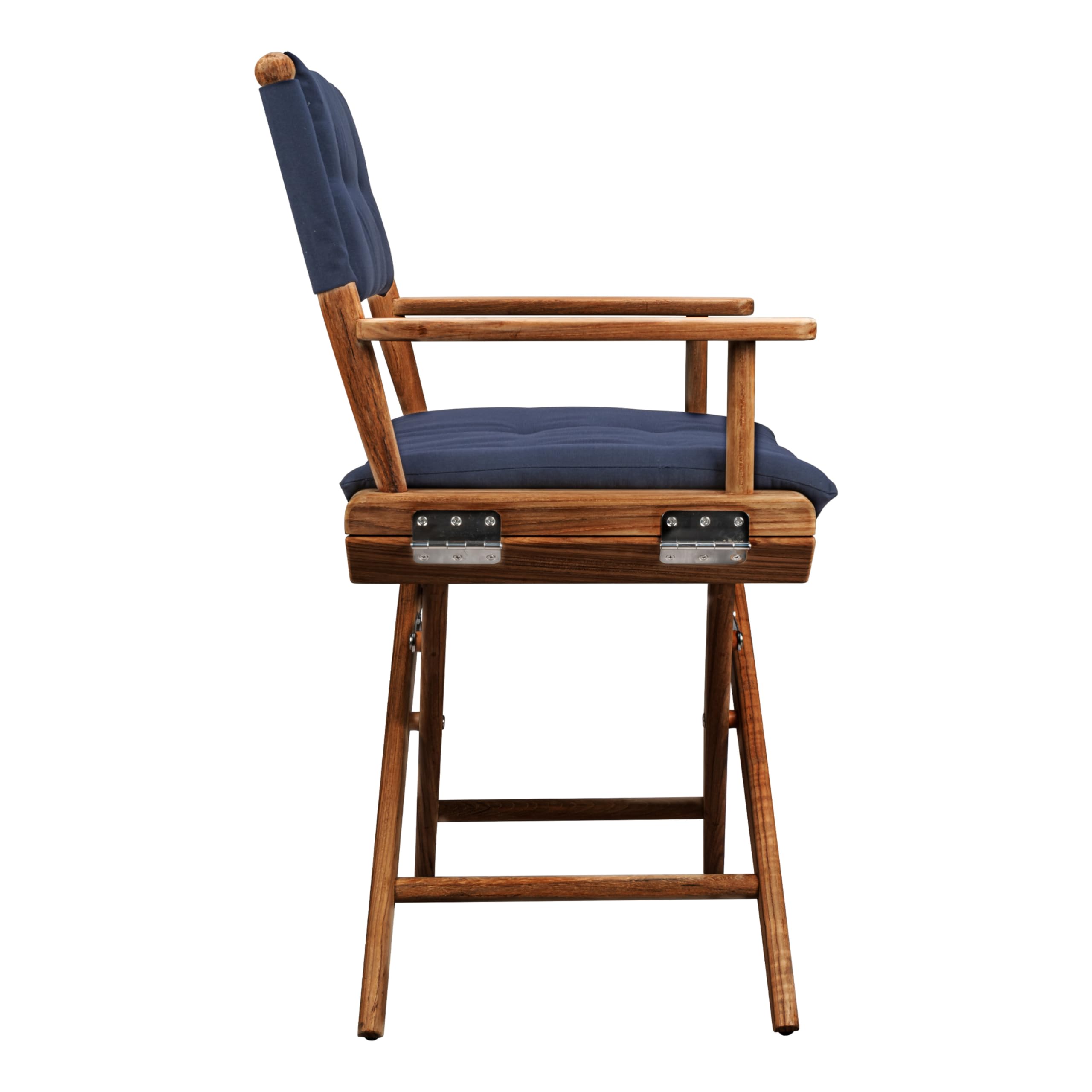 Whitecap 61042 Teak Director'S Chair With Navy Cushion - 18'',WBFURB07XDBY4TK