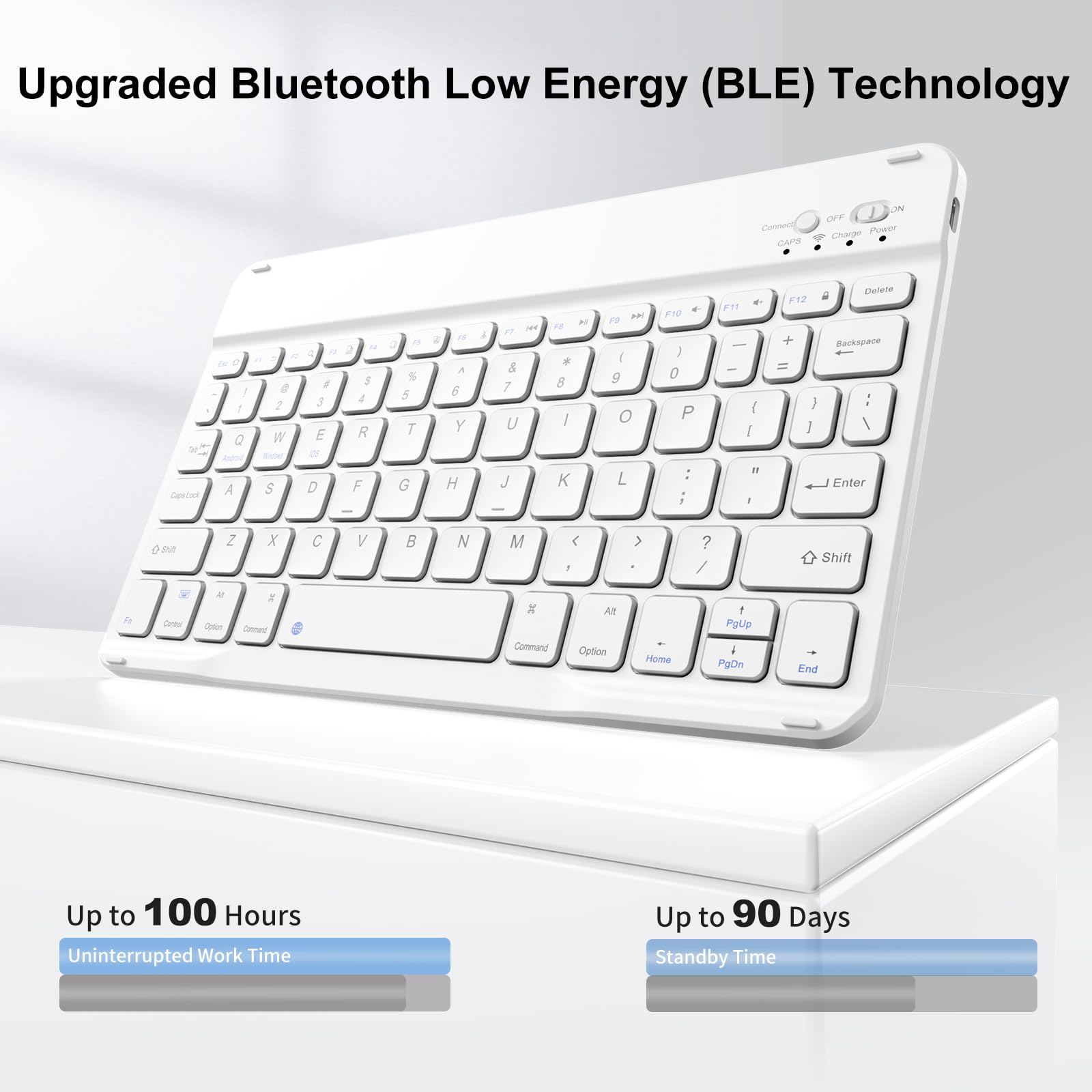 Aoub Keyboard Case For Ipad 9Th Generation 2021/8Th Gen 2020/7Th Gen 2019 10.2 Inch, Detachable Wireless Bluetooth Keyboard, Sta