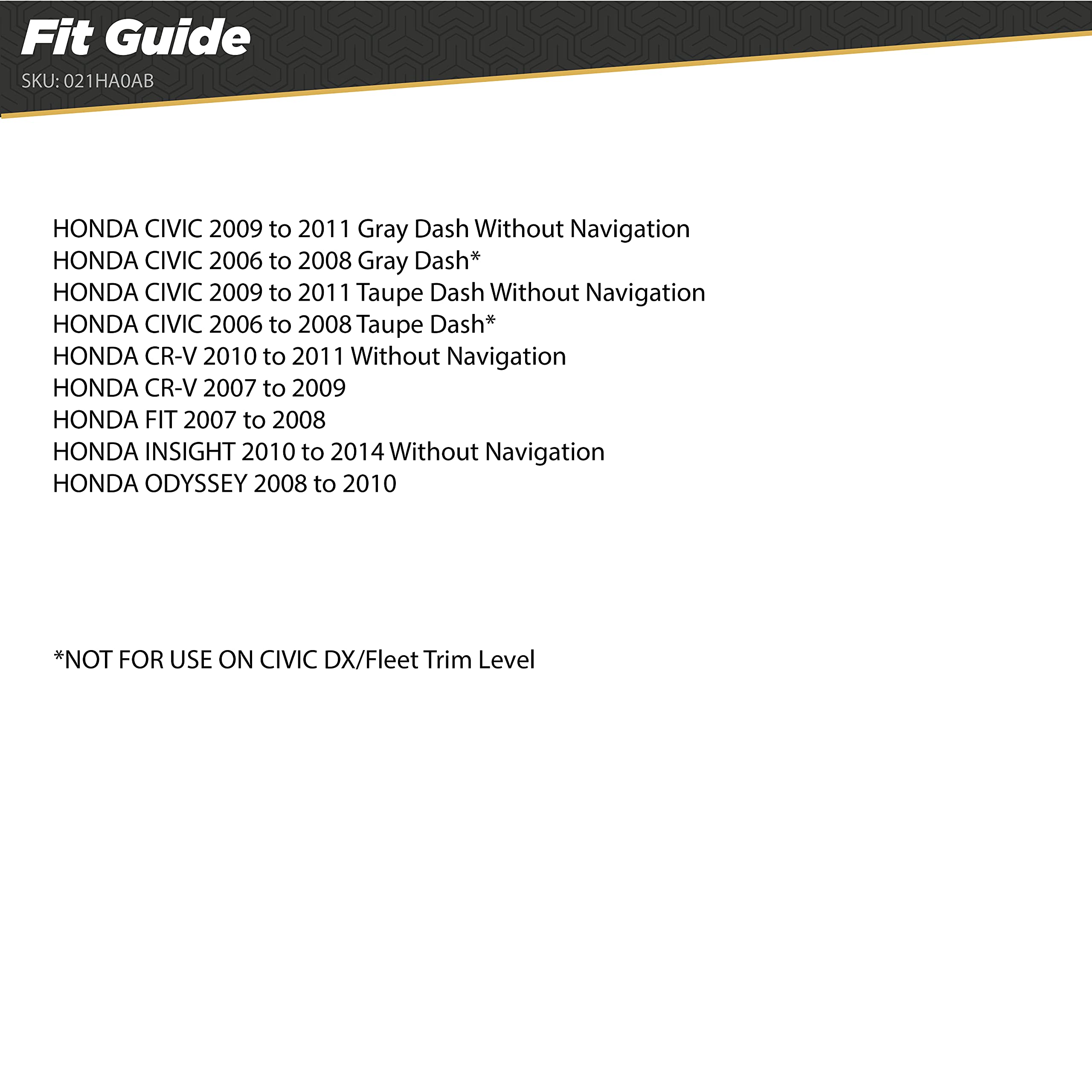 Scosche HA0AB Car Radio Wiring Harness and Antenna Adapter Compatible with Select 2006 14 Non Factory Amplified Honda Vehicles   Aftermarket Stereo Receiver Wire Kit   See Fit Guide to Verify Vehicle