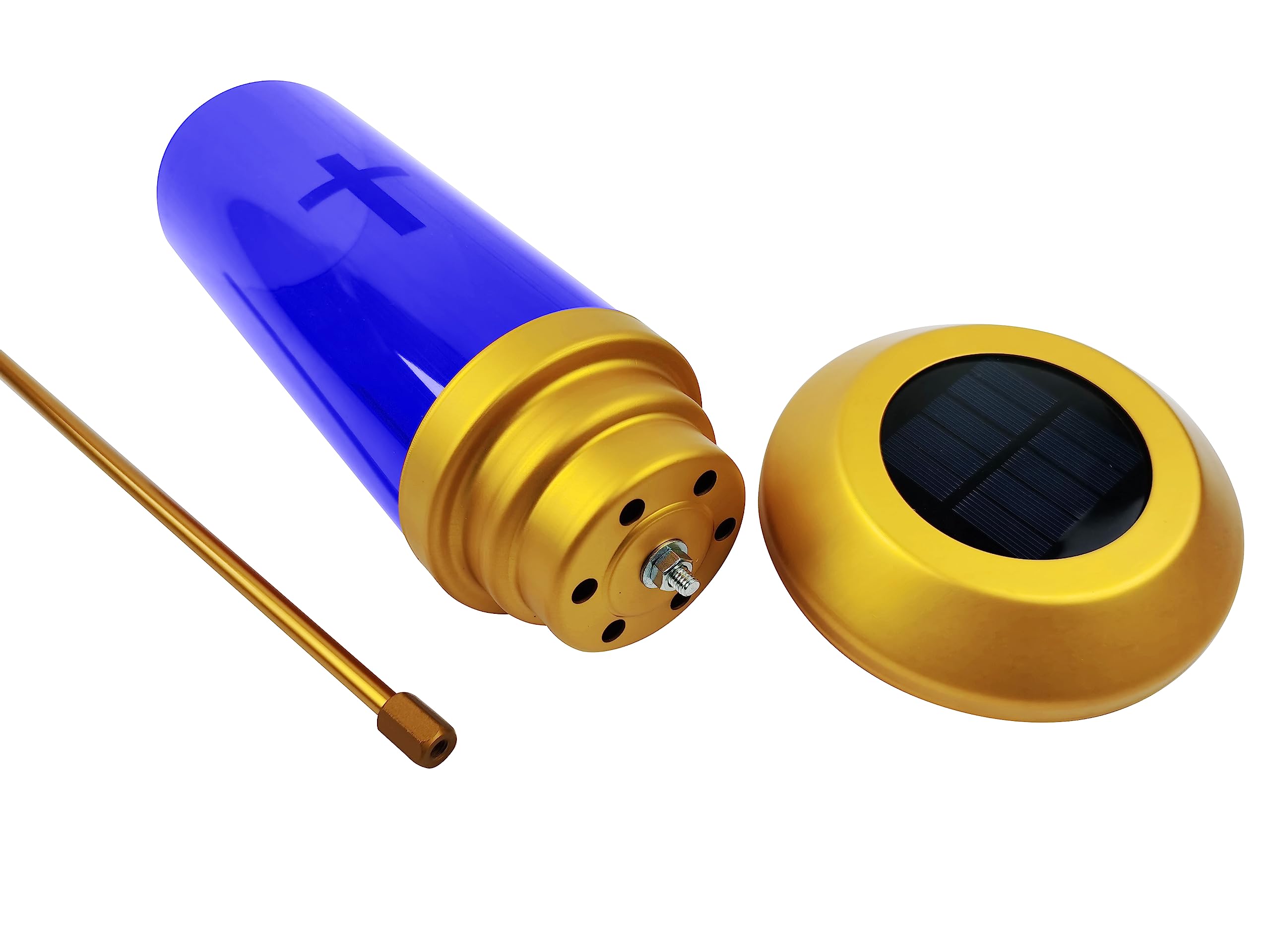 Mantensing Solar Lights For Cemetery,Solar Cross Cemetery Grave,Cemetery Candle Holder For Grave,Eternal Light Solar Powered Lig