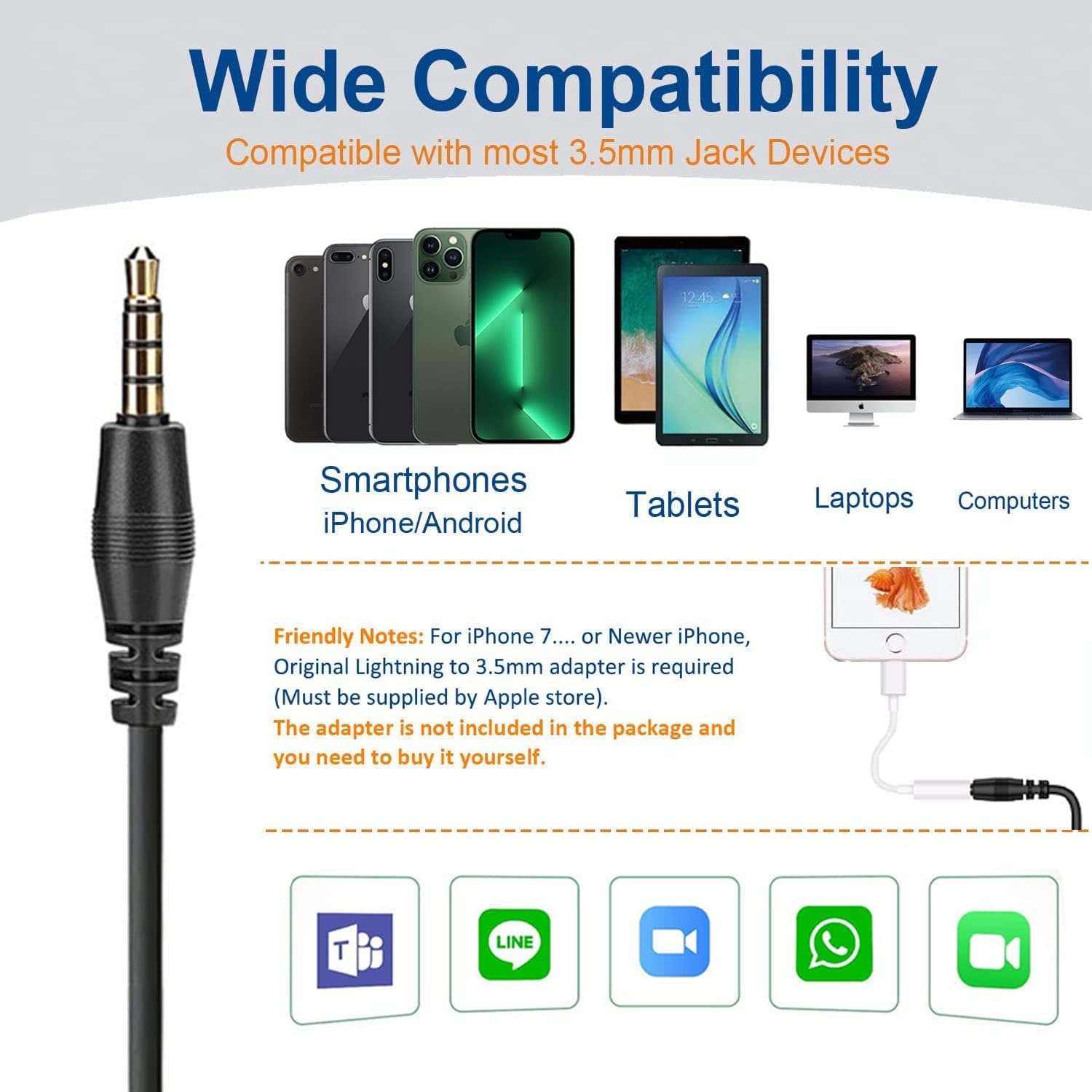 Arama Cell Phone Headset With Microphone Noise Cancelling & Call Controls 3.5Mm Computer Headphone For Iphone, Android, Laptop, Pc, Call Center Office, Business Skype Softphone