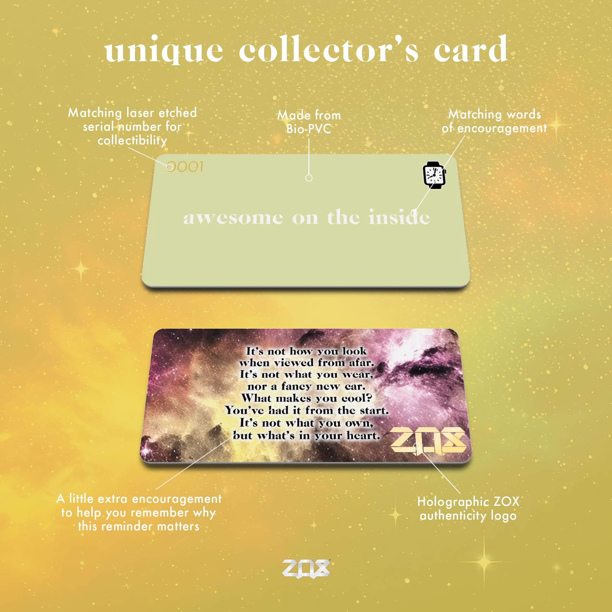 Zox Android Smart Watch Band - Lemon Lime | Soft, Adjustable Elastic Band With Motivational Affirmations And Beautiful Artwork -