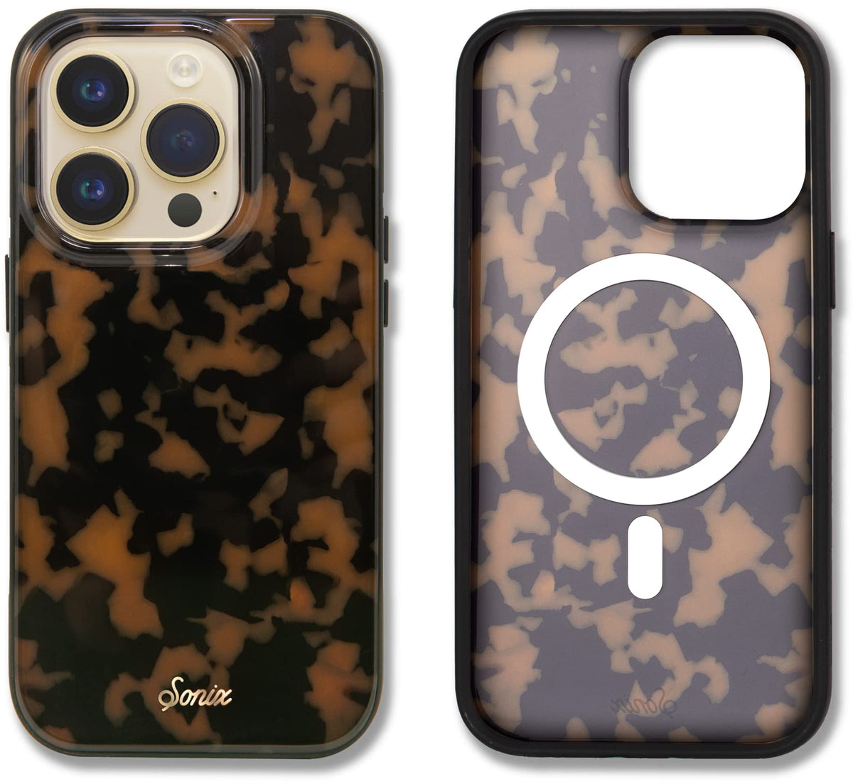 Sonix Case For Iphone 14 Pro Max | Compatible With Magsafe | 10Ft Drop Tested | Tortoise Shell | Brown Tort