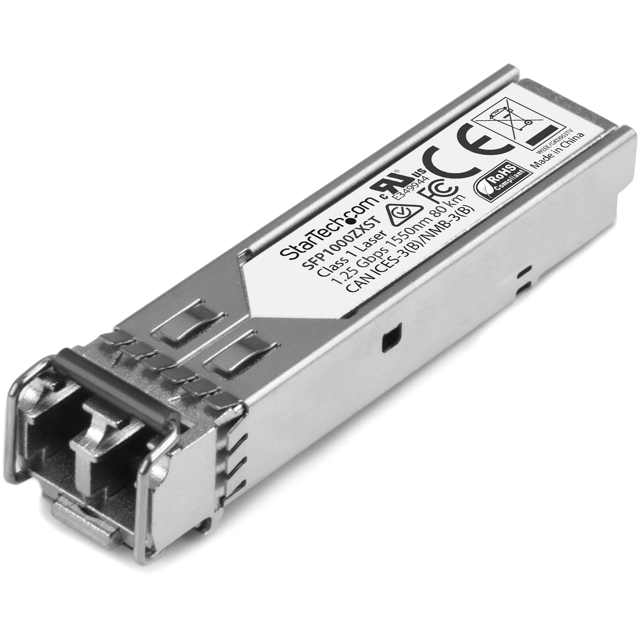 StarTech.com MSA Uncoded Compatible SFP Module - 1000BASE-ZX - 1GbE Single Mode Fiber (SMF) Optic Transceiver - 1GE Gigabit Ethe