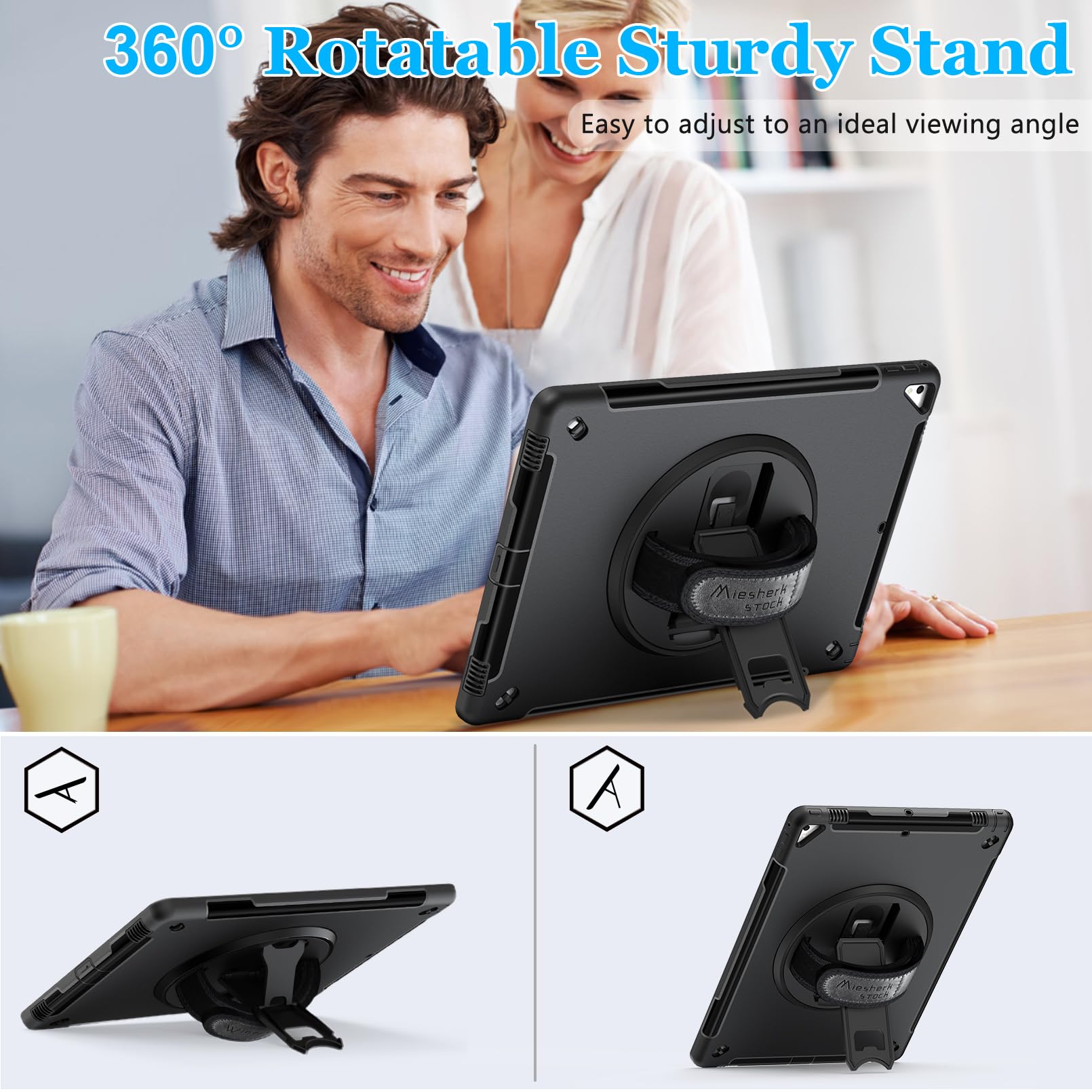 Case For Ipad Pro 12.9 2Nd Generation 2017 & 2015 1St Generation, Heavy Duty Rugged Tpu Protective Cover With Screen Protector