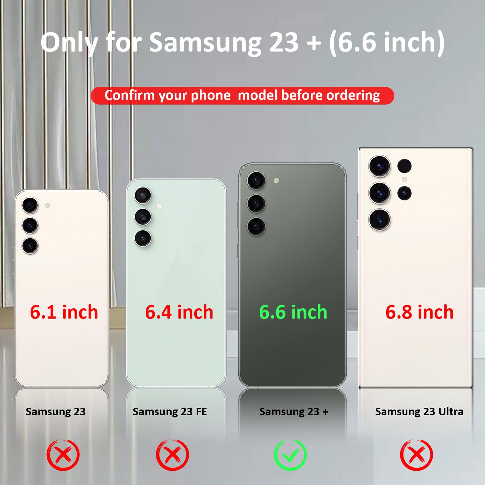 Addit Case For S23 Plus Phone Case Samsung Galaxy S23 Plus Case, Military Grade, Heavy Duty, With Ring Holder Stand, Support Mag