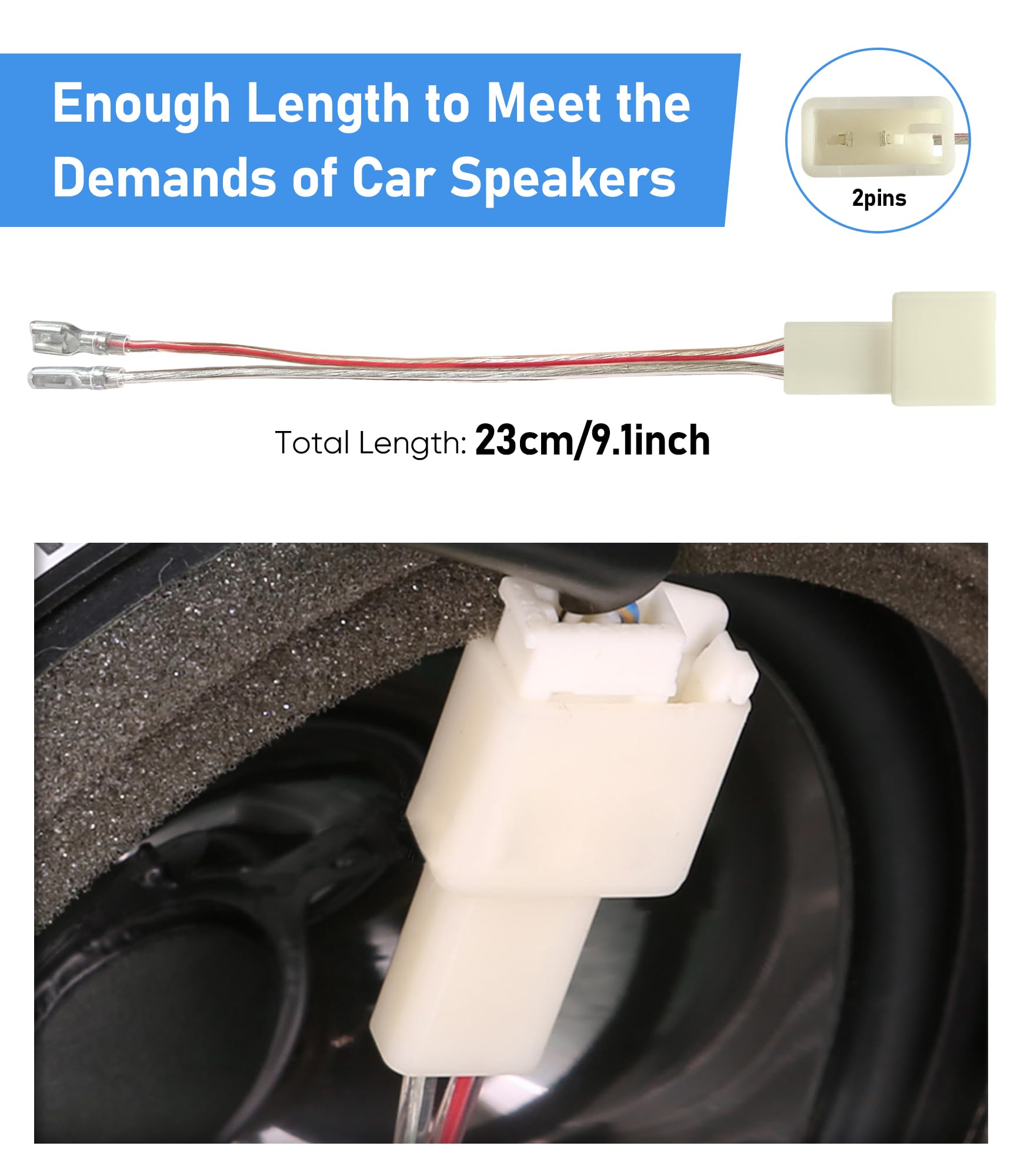 Car Front Rear Door Speaker Wiring Harness Connector Plug Replacement For Toyota 2000 2019 Camry 4Runner Tundra Fj Cruiser,Subar