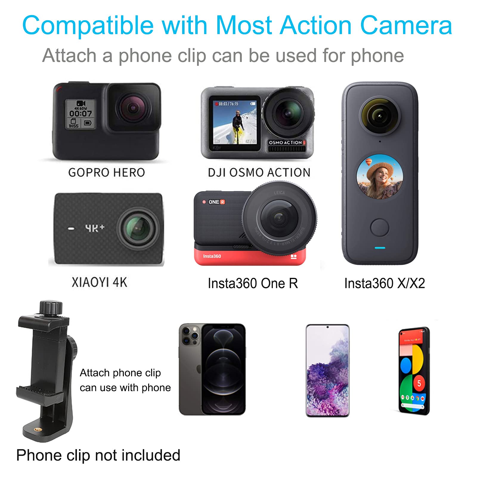 Pellking Magnet Camera Mount For Gopro,Heavy Duty Metal Car Powerful Magnetic Camera Mount With 360 Degree Rotation Ball Head For Car Body,Compatible With Gopro Hero 9 Black 8/7/6/5,Etc