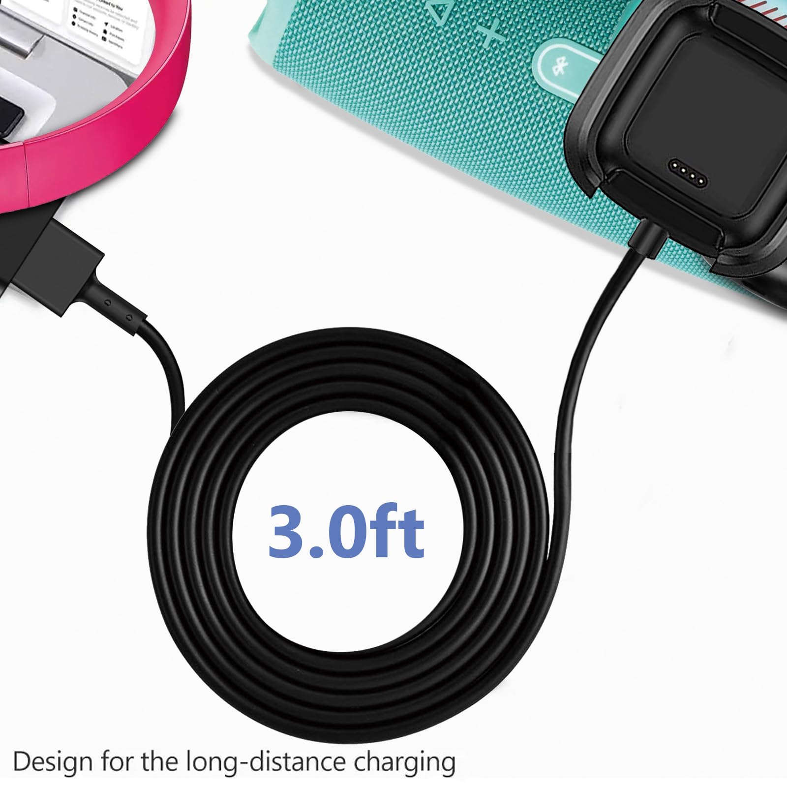 Wzhenb Fast Wall Charger For Fitbit Versa 2 (Only) Replacement Usb Charging Cable Cord For Fitbit Versa 2 Watch Charger Dock Usb