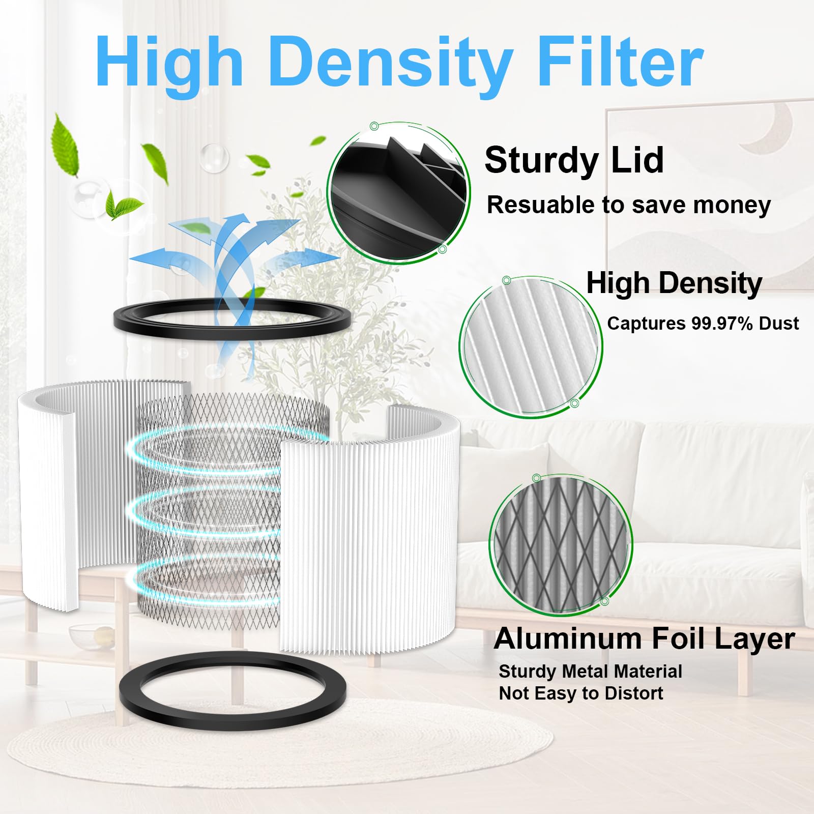 Extolife Replacement Filter Compatible With Shop Vac 90350 90304 90333 Replacement Fits Most Wet/Dry Vacuum 5 Gallon And Above,