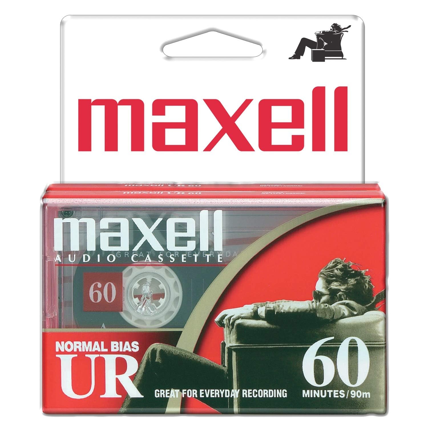 Maxell 109024 60 Minute Storage Capacity Normal Bias Type Flat Packs 2 Pack Cassettes