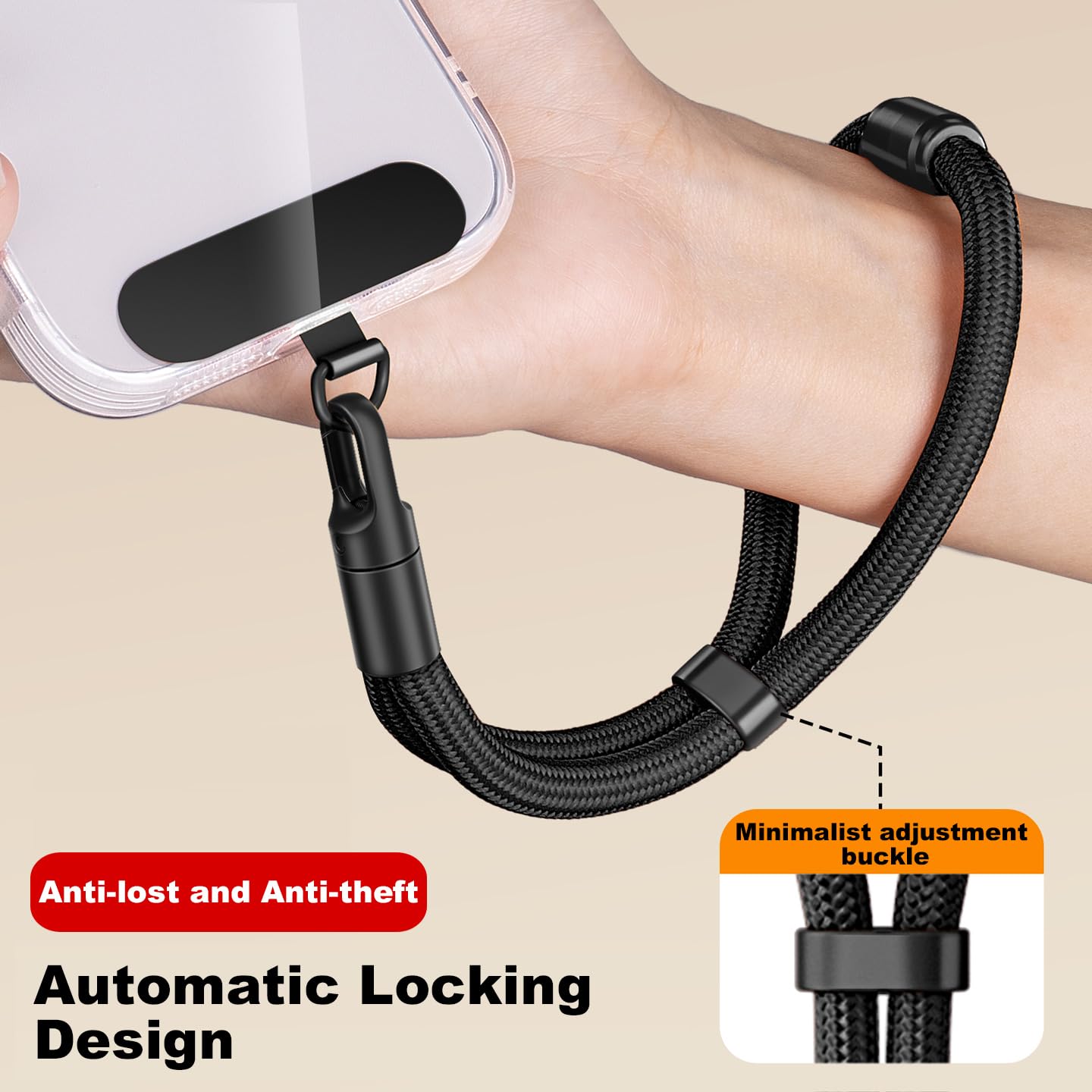 Nearawing 3-In-1 Adjustable Phone Lanyard - Crossbody/Neck/Wrist Strap For Iphone & Android