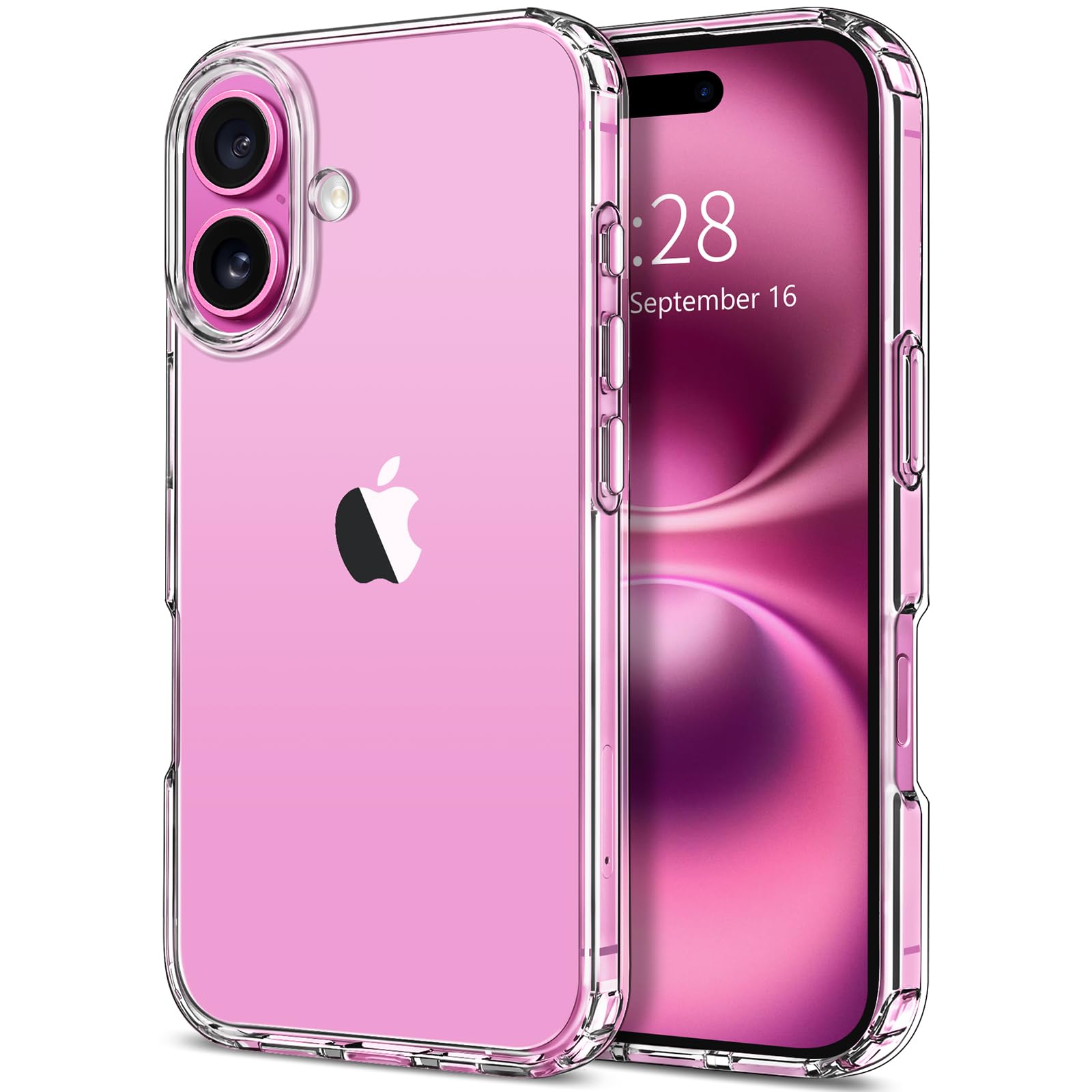 Hython Case For Iphone 16 Plus Case Clear, Anti Scratch & Non Slip Soft Tpu Thin Slim Fit Transparent Shockproof Protective Phon