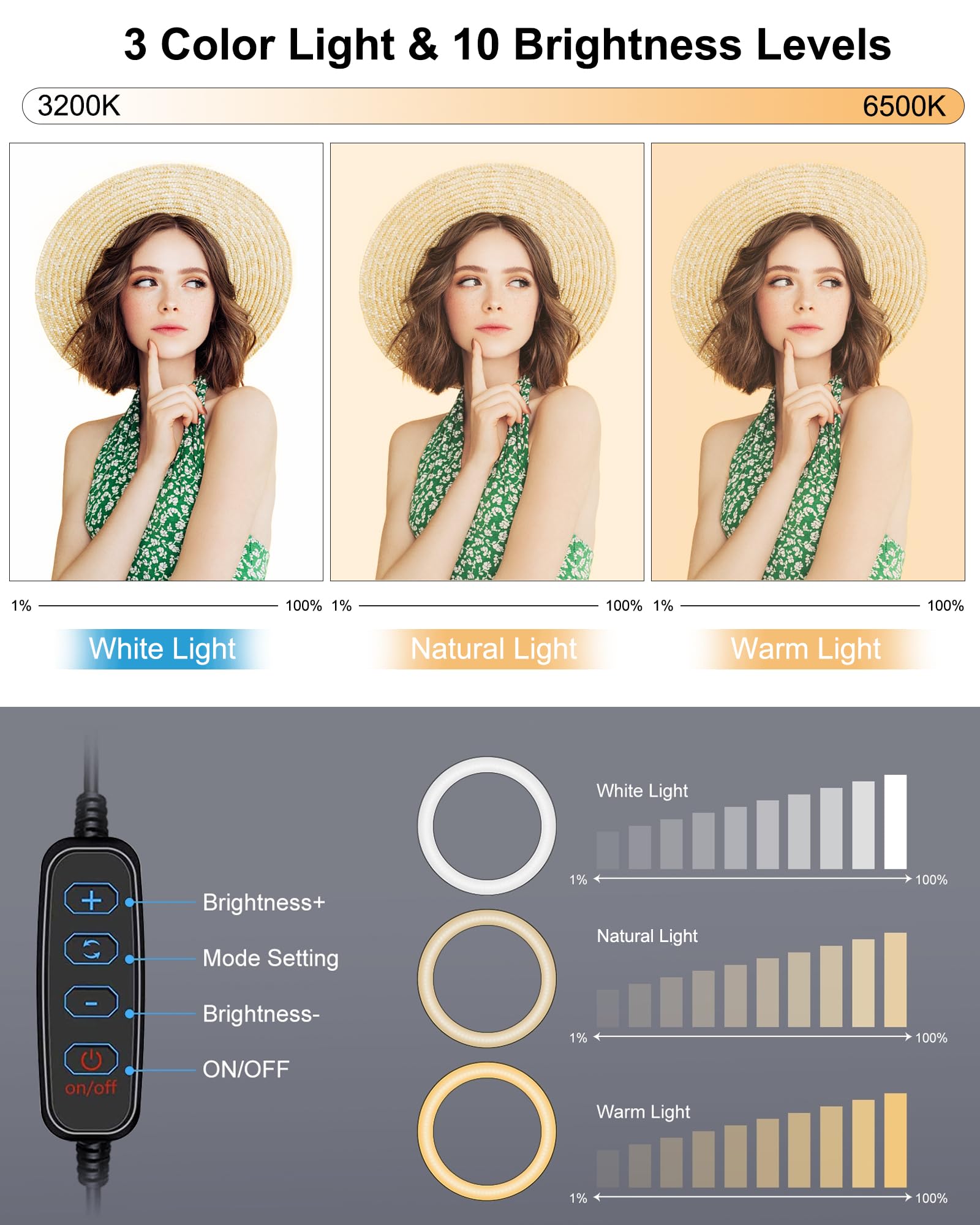 Puluz Video Conference Lighting Kit, Ring Light For Monitor Clip On Lights, Remote Working, Distance Learning,Zoom Call, Self Br