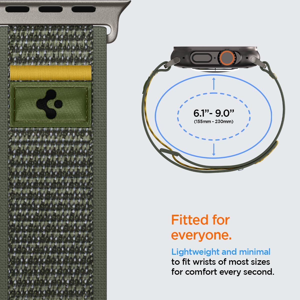 Spigen Athlex Air Designed For Apple Watch Band Compatible With Ultra 2/1 49Mm, Series 10 46Mm, 9/8/7 45Mm, Se2/Se/6/5/4 44Mm, 3