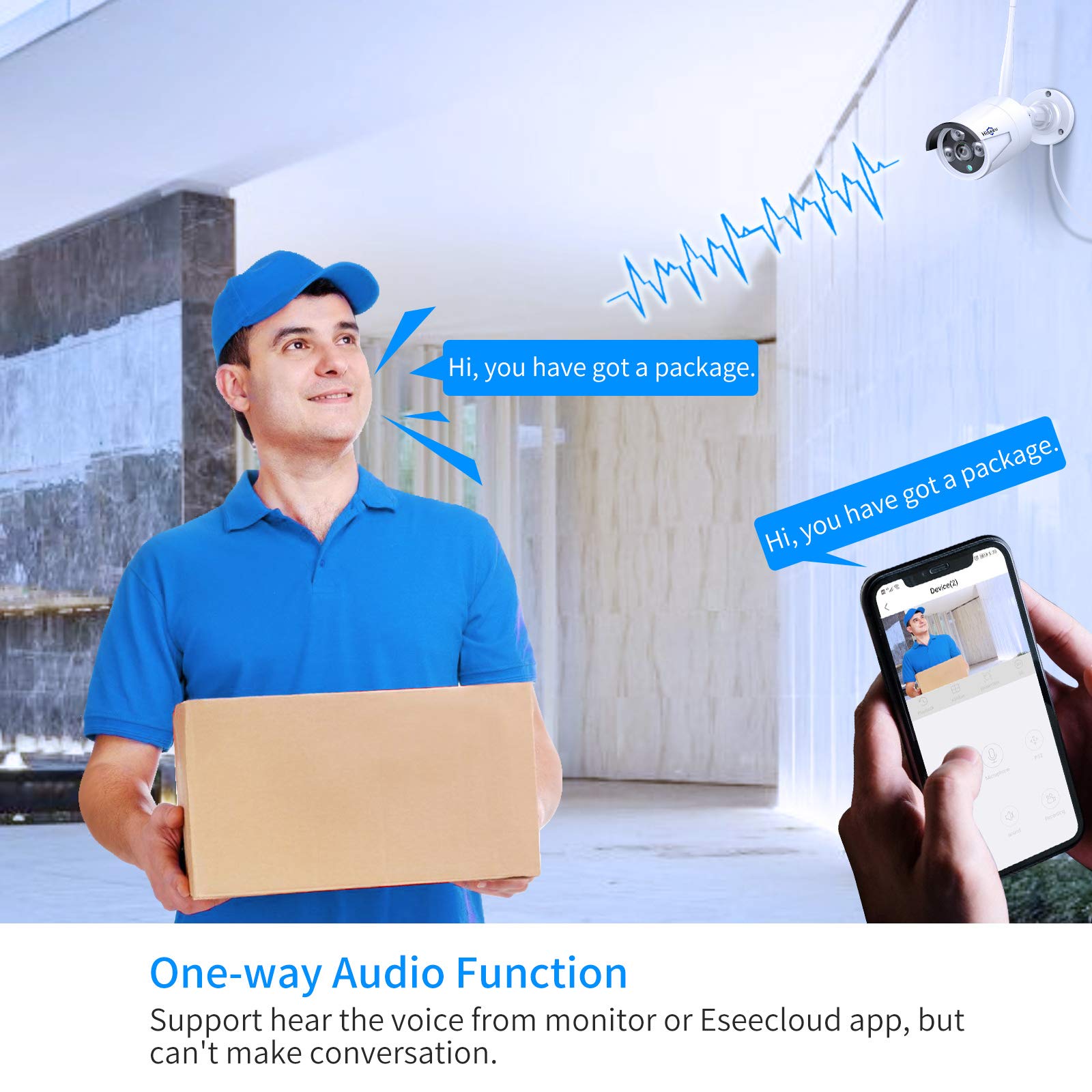 Hiseeu Wireless Pro Wifi Security Camera System, 16Ch 4K Nvr Kit, 8Pcs 5Mp Cctv Home Security Camera System For Indoor/Outdoor Use, Night Vision, Waterproof, Motion Detection, 3Tb Hard Drive