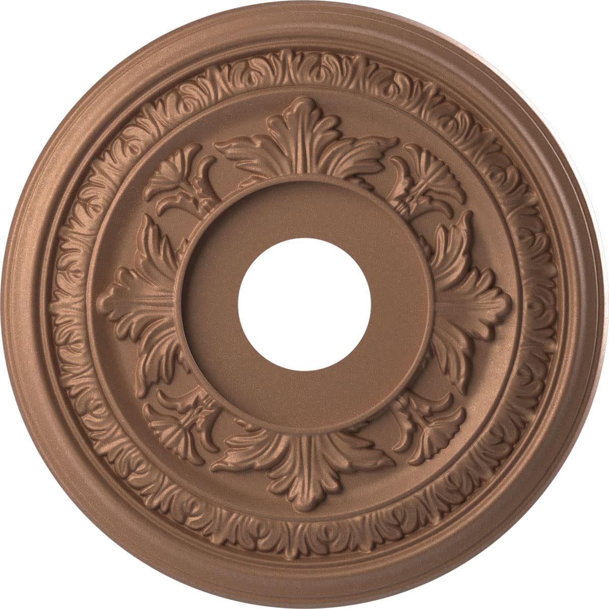 Ekena Millwork 16''Od X 3 1/2''Id X 1''P Baltimore Thermoformed Pvc Ceiling Medallion (Fits Canopies Up To 6 1/2''), Aged Copper
