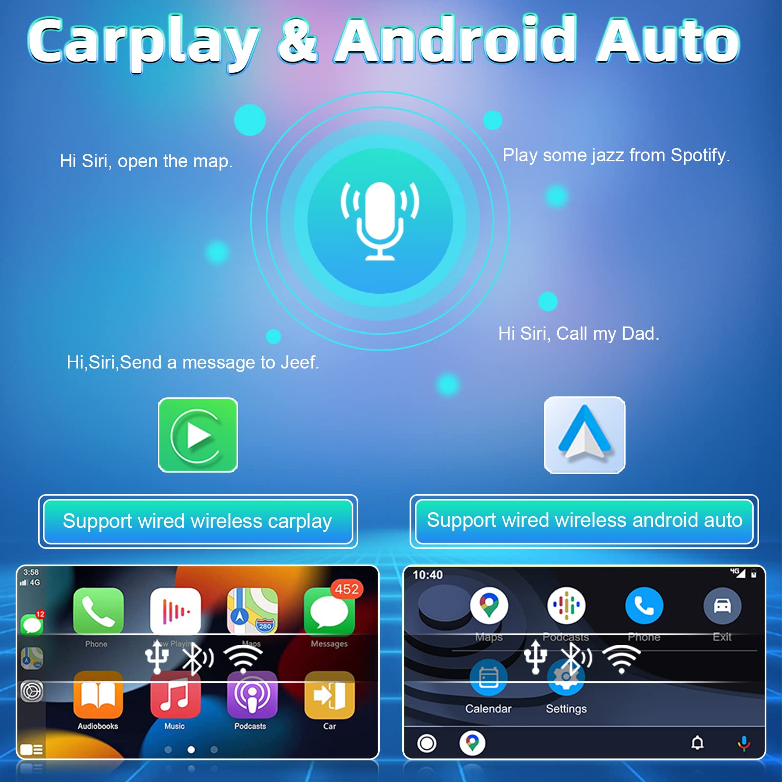 Roinvou 2+64G Android 13 Carplay Stereo For 2010 2016 Hyundai Verna Accent Solaris, Wireless Carplay Radio With Android Auto, 9'