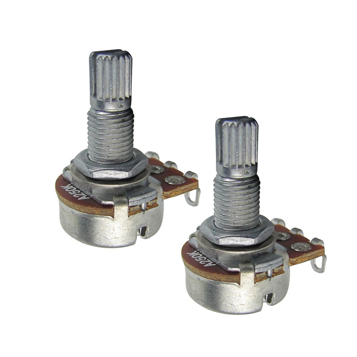 Fleor 2Pcs Small Size Guitar Pots 18Mm Split Shaft A250K Potentiometers Audio Taper