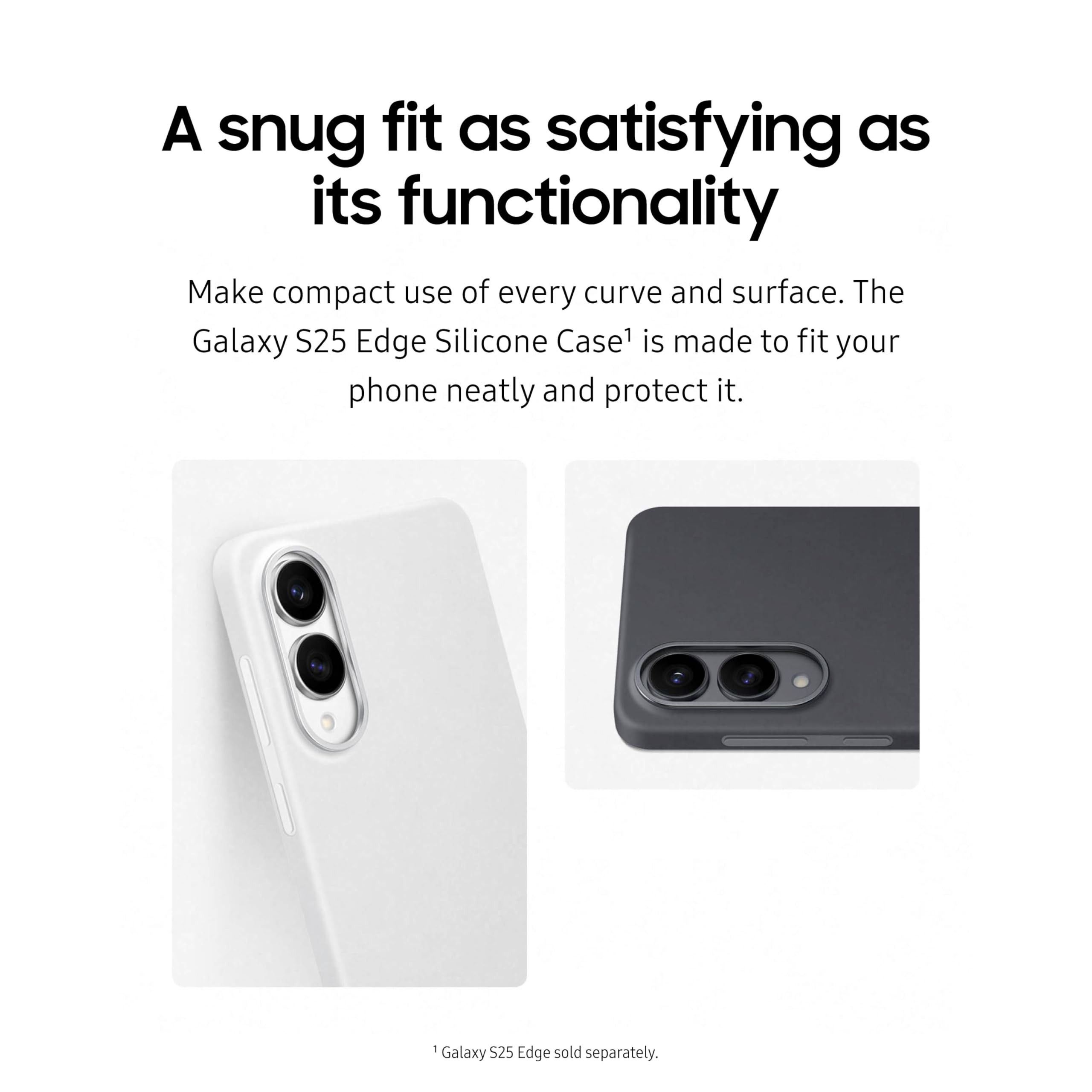 Galaxy S25 Edge Silicone Phone Case, Protective Cover, Smooth Grip, Soft And Sleek Design, Seamless Fit, Ef-Ps937Clegus, Light B