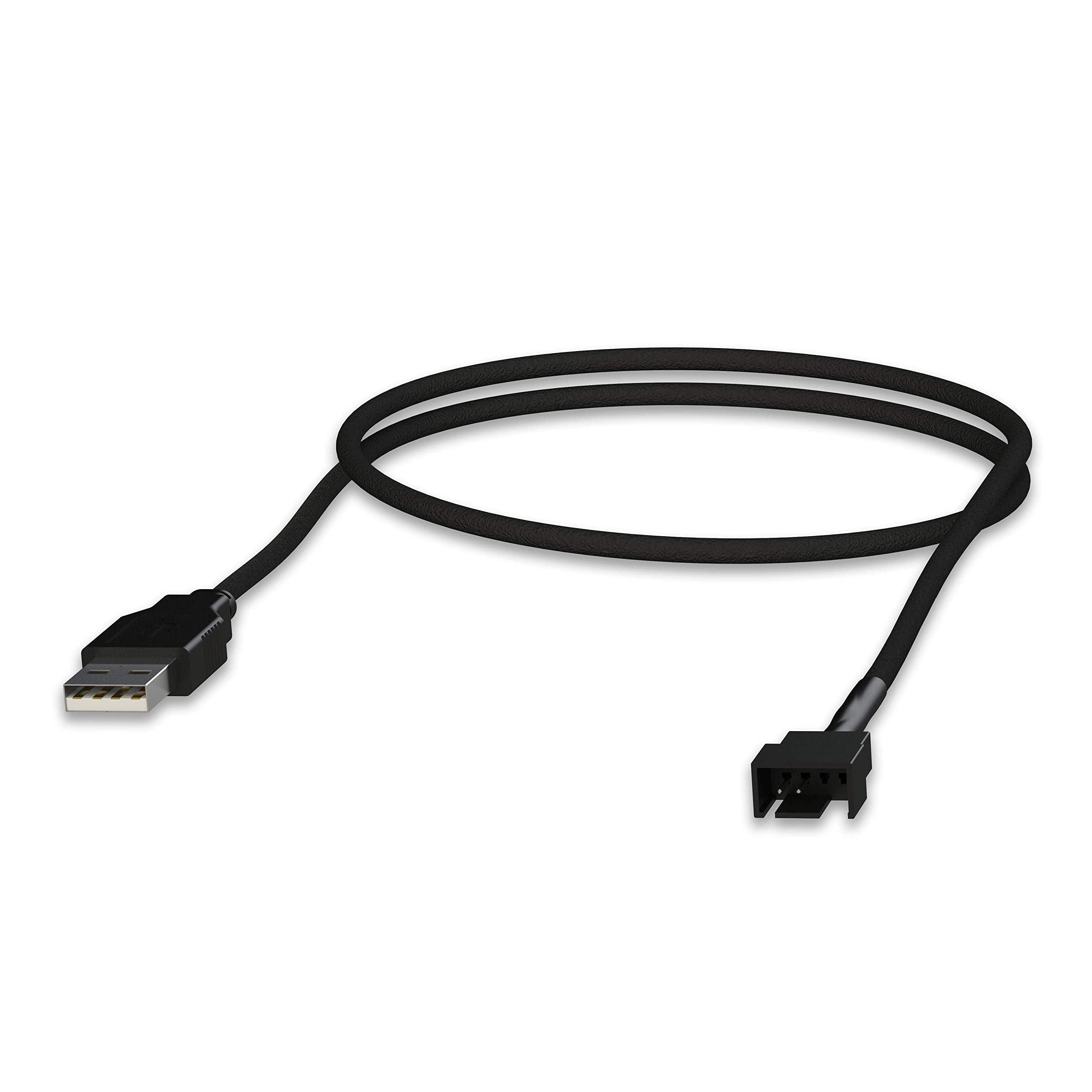 Linkup   Usb To 3/4 P Pwm 5V | Cpu/Case Fan Sleeved Power Cable Adapter | Usb 2.0, 3.0, 3.1