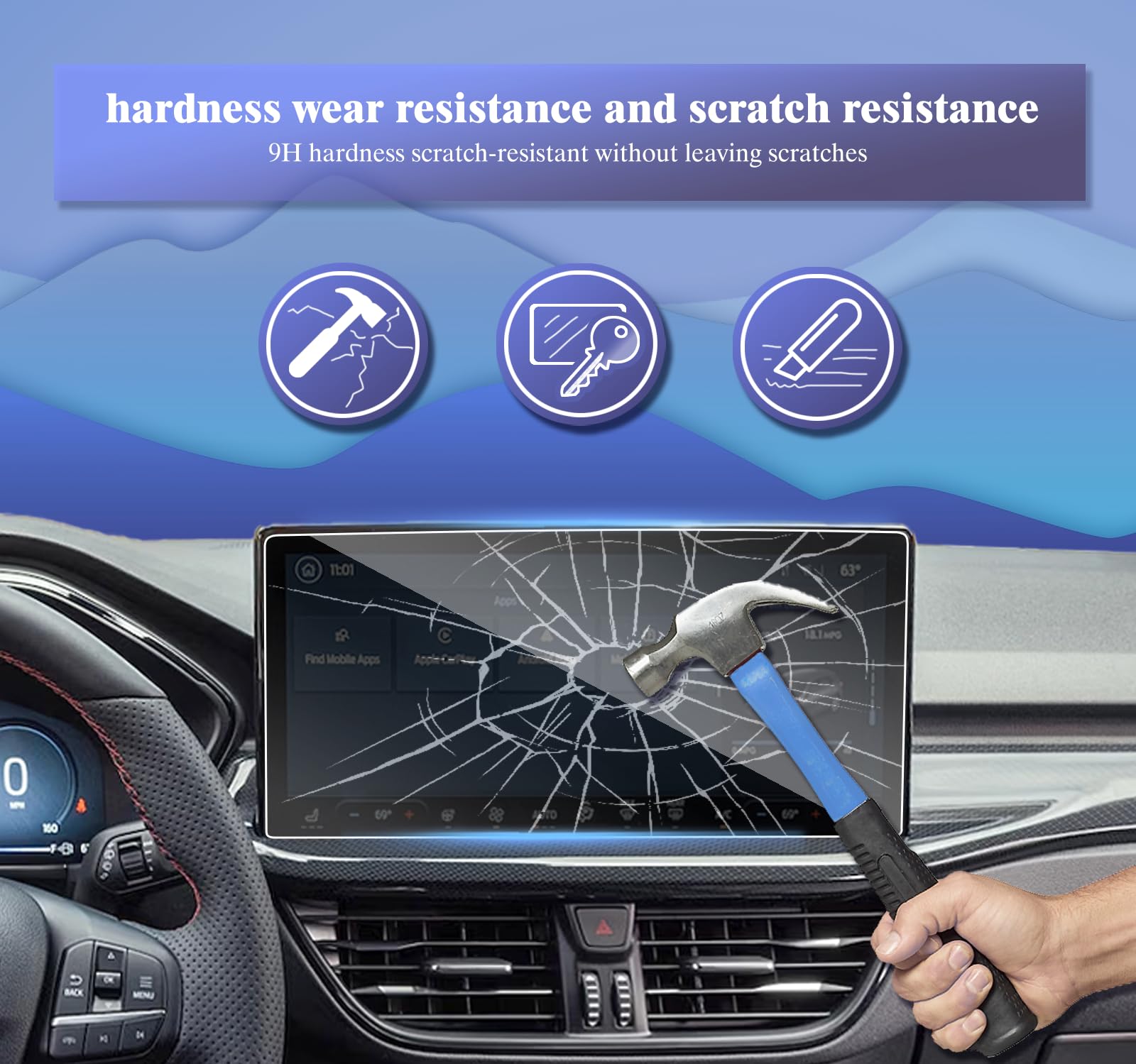 4 Pack For 2023 2024 Ford Escape Screen Protector For 2024 Ford Escape Accessories 2023 2024 Escape St Line Elite Platinum Plug