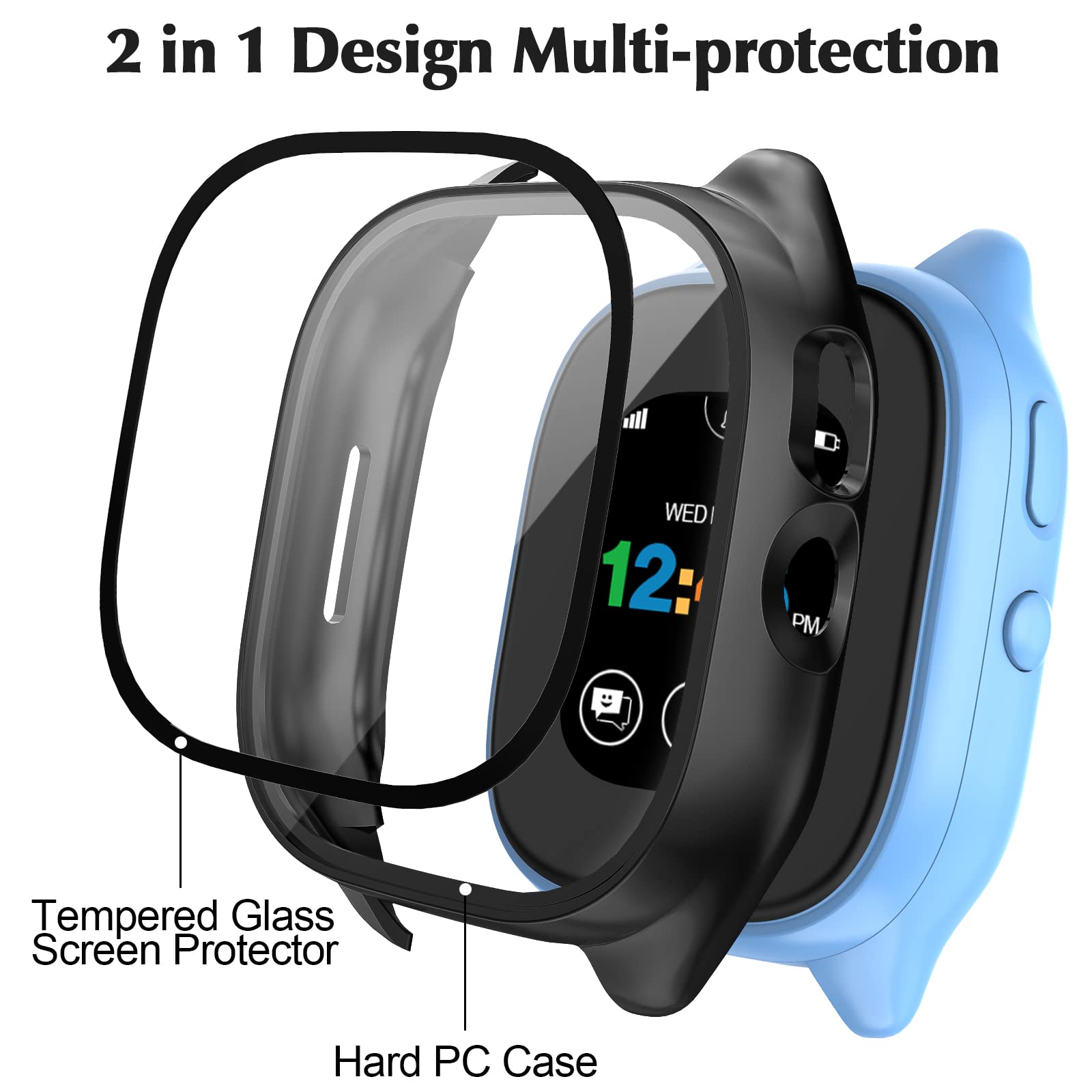Kuaguozhe Tempered Glass Screen Protector Only Compatible For Gizmo Watch 3,Black