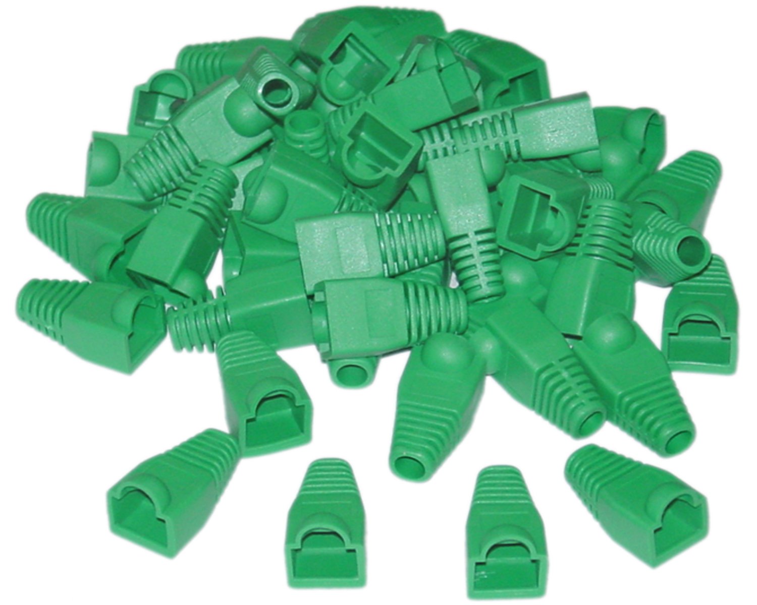 Offex Wholesale RJ45 Green Strain Relief Boots 50 Pieces Per Bag
