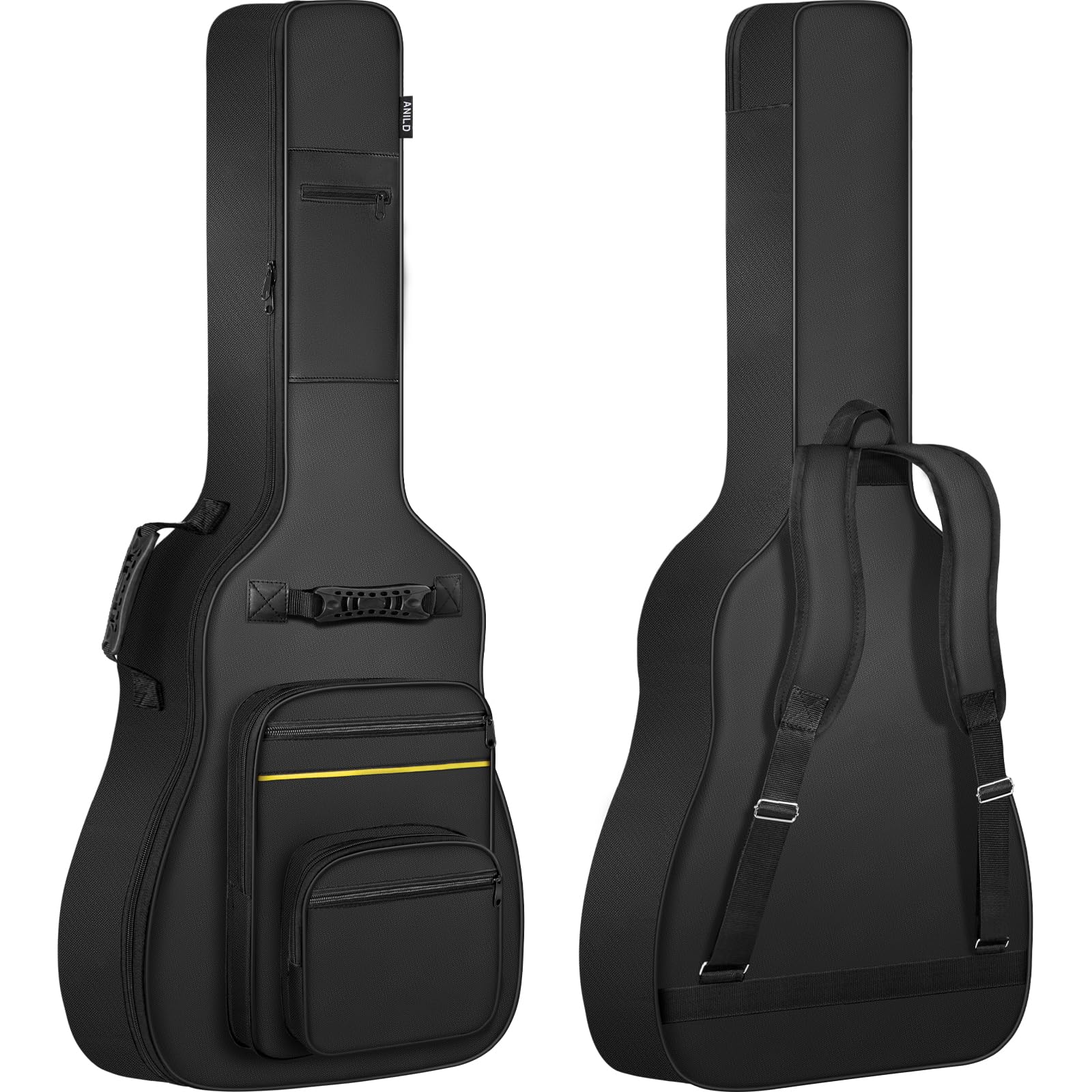 ANILD Acoustic Guitar Bag Gig Backpack With Thick Padding Dual Adjustable Shoulder Strap 40 41 inch Acoustic Guitar Case with Ba