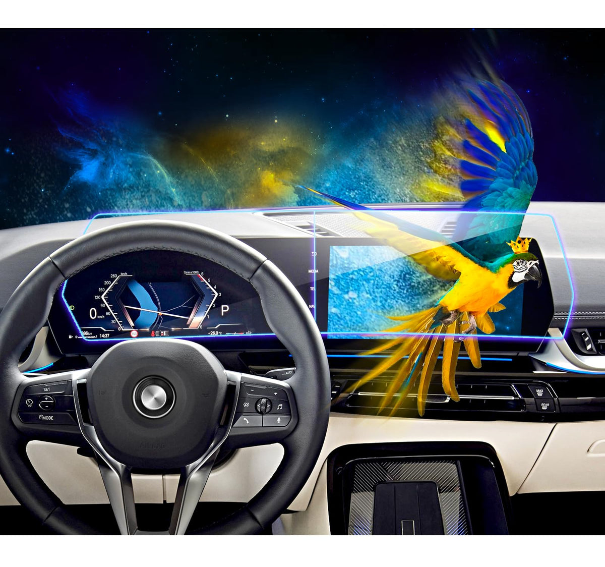 Eueky 2024 2025 Bmw X1 Screen Protector For 2023 2024 Bmw X1 M35I Xdrive28I Curved Navigation Display Glass Touchscreen Protecti