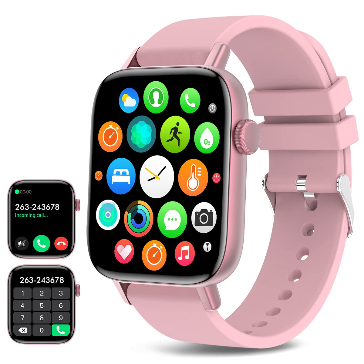Smart Watch For Women (Answer/Make Calls) Compatible With Iphone/Android Phones - 1.9'' Hd Screen Fitness Tracker : Heart Rate/S