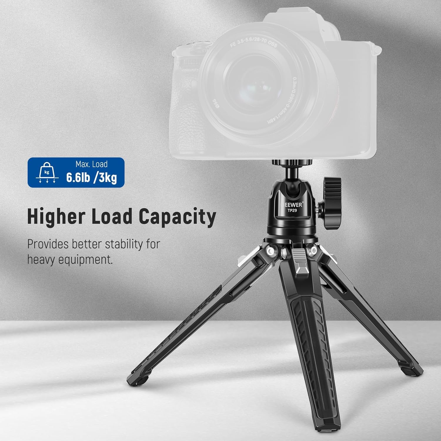 Neewer Mini Metal Table Tripod With 360 Ball Head, Supports Vertical Recording And Handle, Portable Travel Tripod With 1/4 Inch