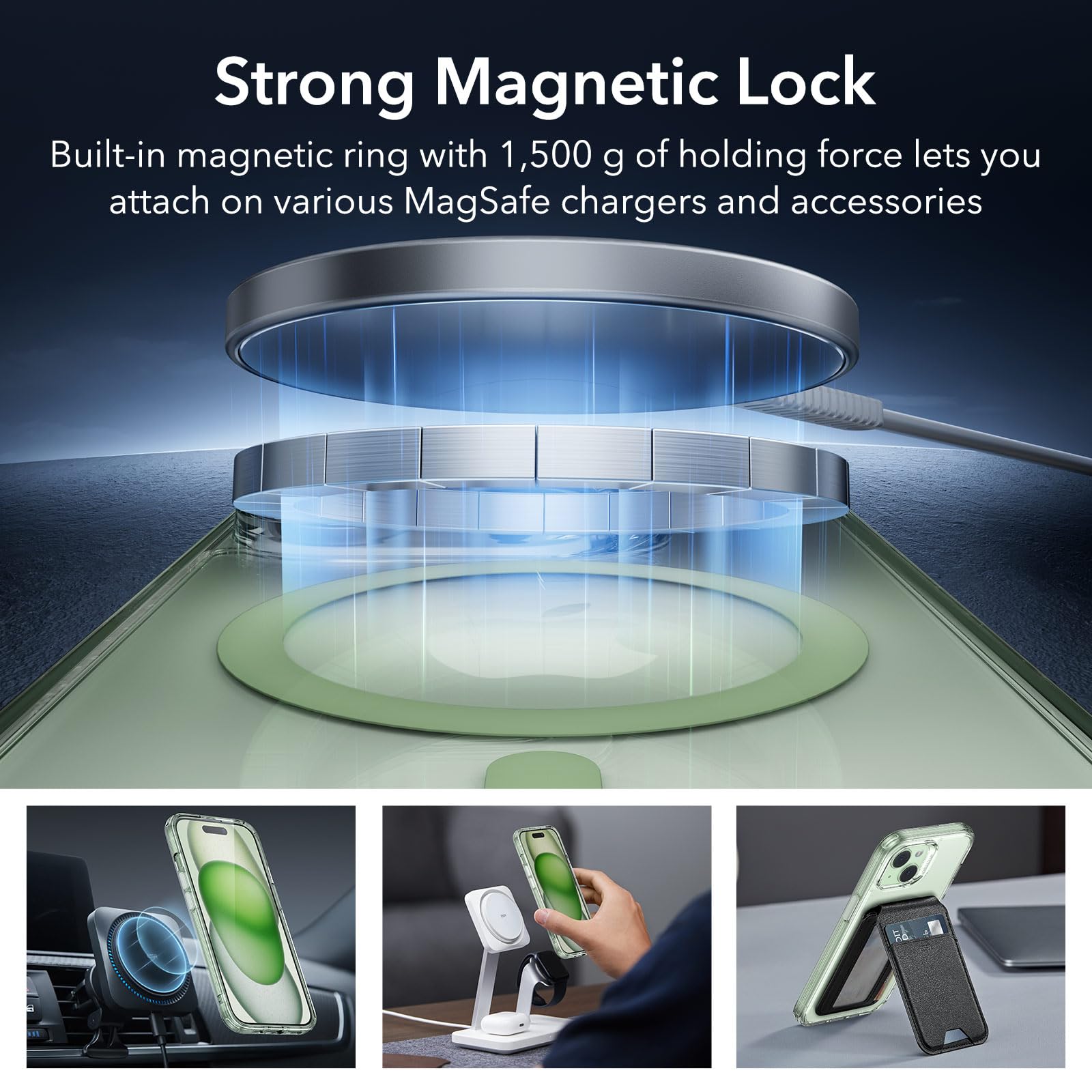 Esr For Iphone 15 Plus Case Set, Translucent Matte Case With Screen Protector, Compatible With Magsafe, Military Grade Protectio