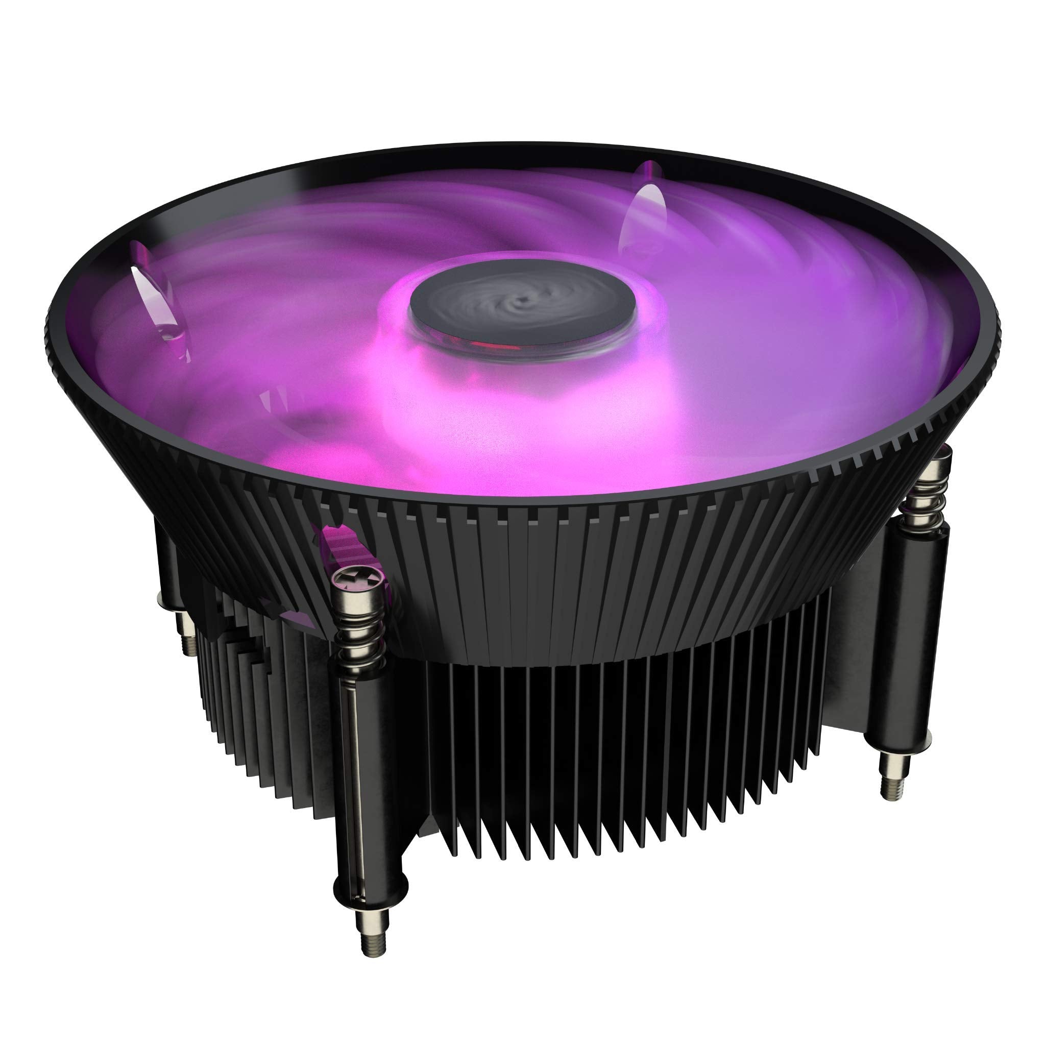 Cooler Master i71C RGB Intel Low-Profile CPU Air Cooler, Anodized Black Aluminum Fins, Copper Insert Base, MF120 RGB Lighting Fa