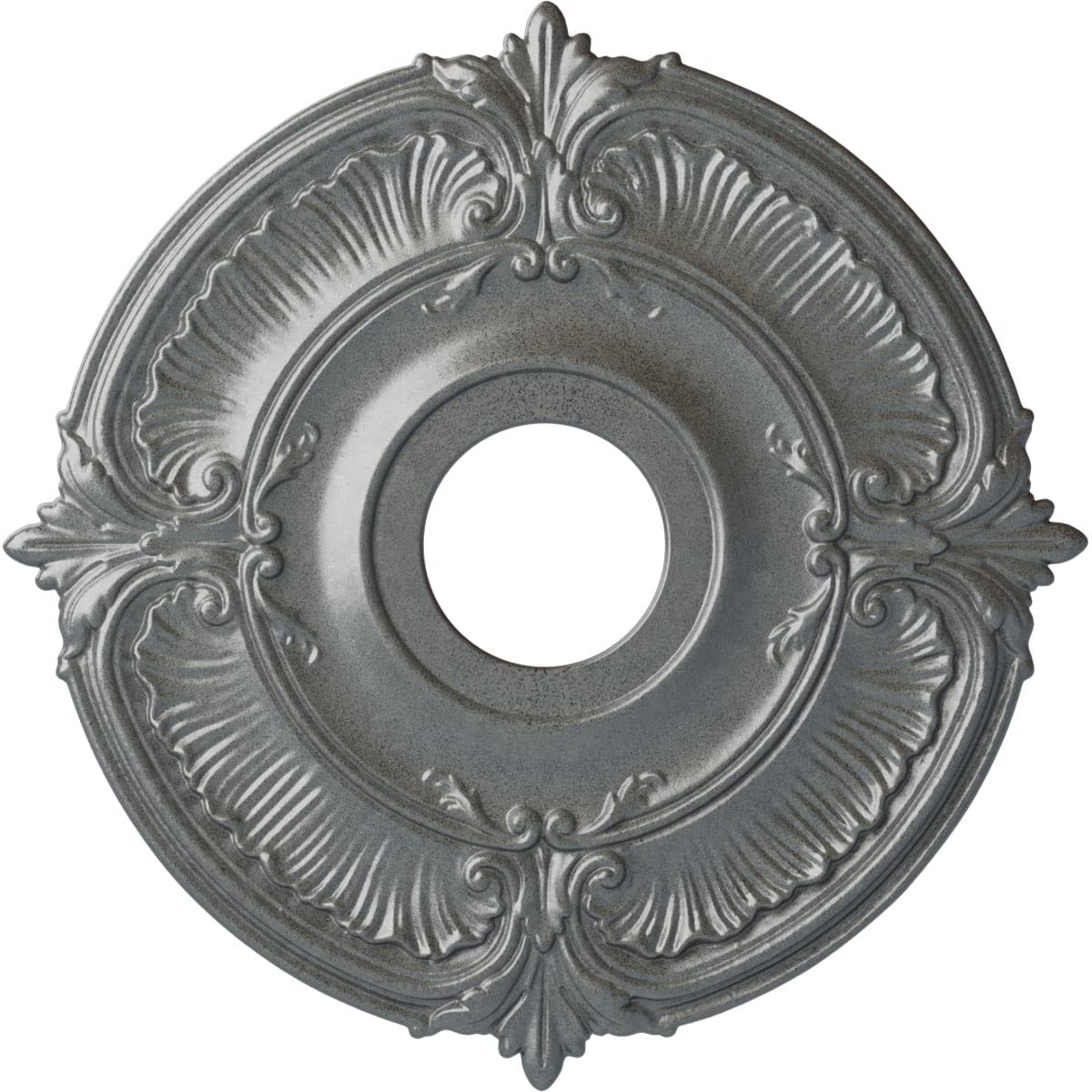 Ekena Millwork Cm18Atpls Attica Ceiling Medallion, 18''Od X 4''Id X 5/8''P (Fits Canopies Up To 5''), Hand Painted Platinum