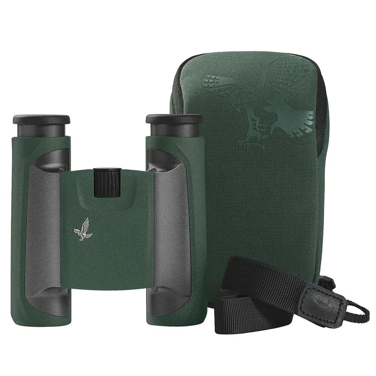 Swarovski Optik 8X25 Cl Pocket Binoculars With Twist In Eyecups And Large Field Of View (Green, Wild Nature Field Bag)