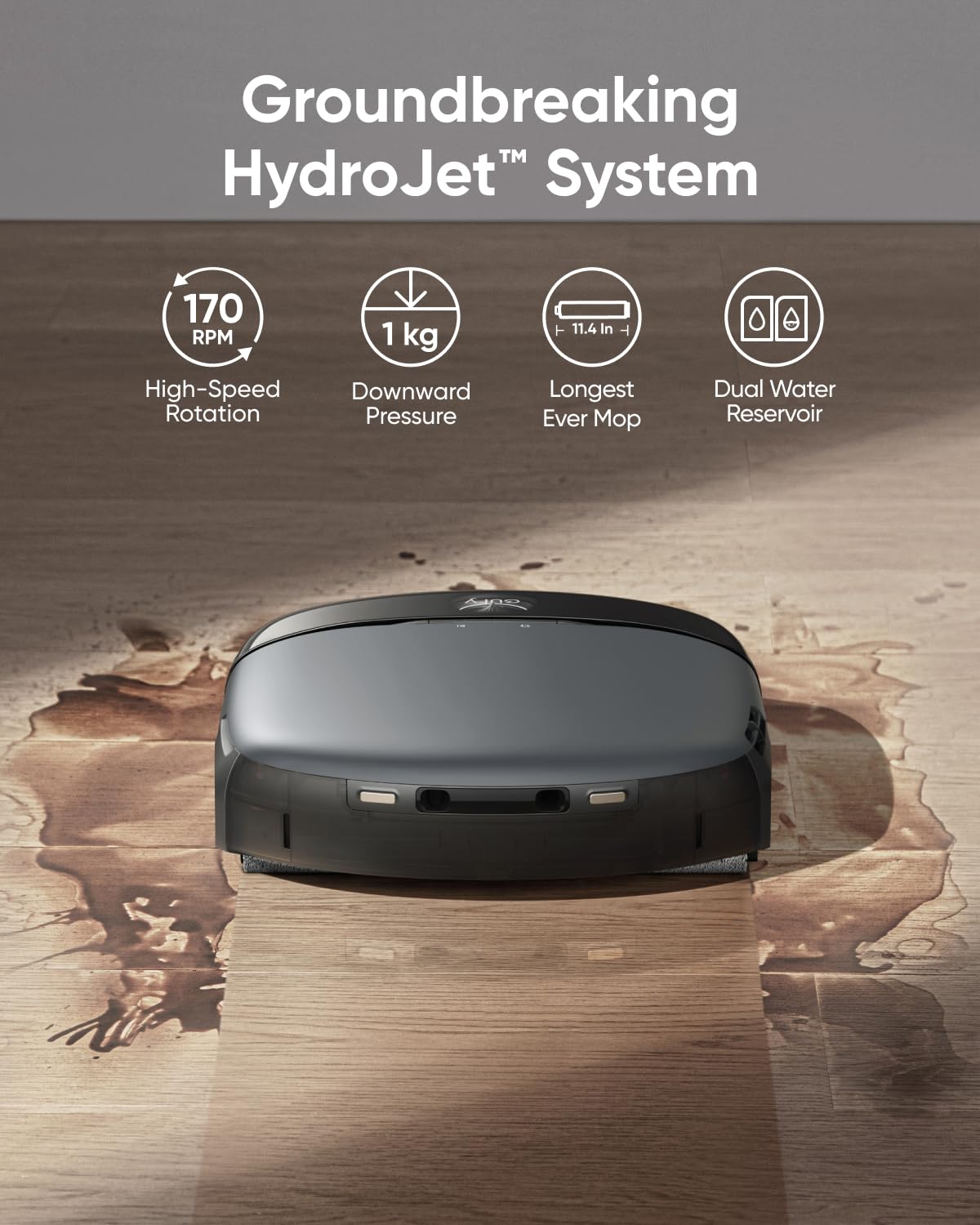 Eufy S1 With All In One Station, Hydrojet Robot Vacuum And Mop Combo, 8,000 Pa Suction, Smart Obstacle Avoidance, Multi Level Ma