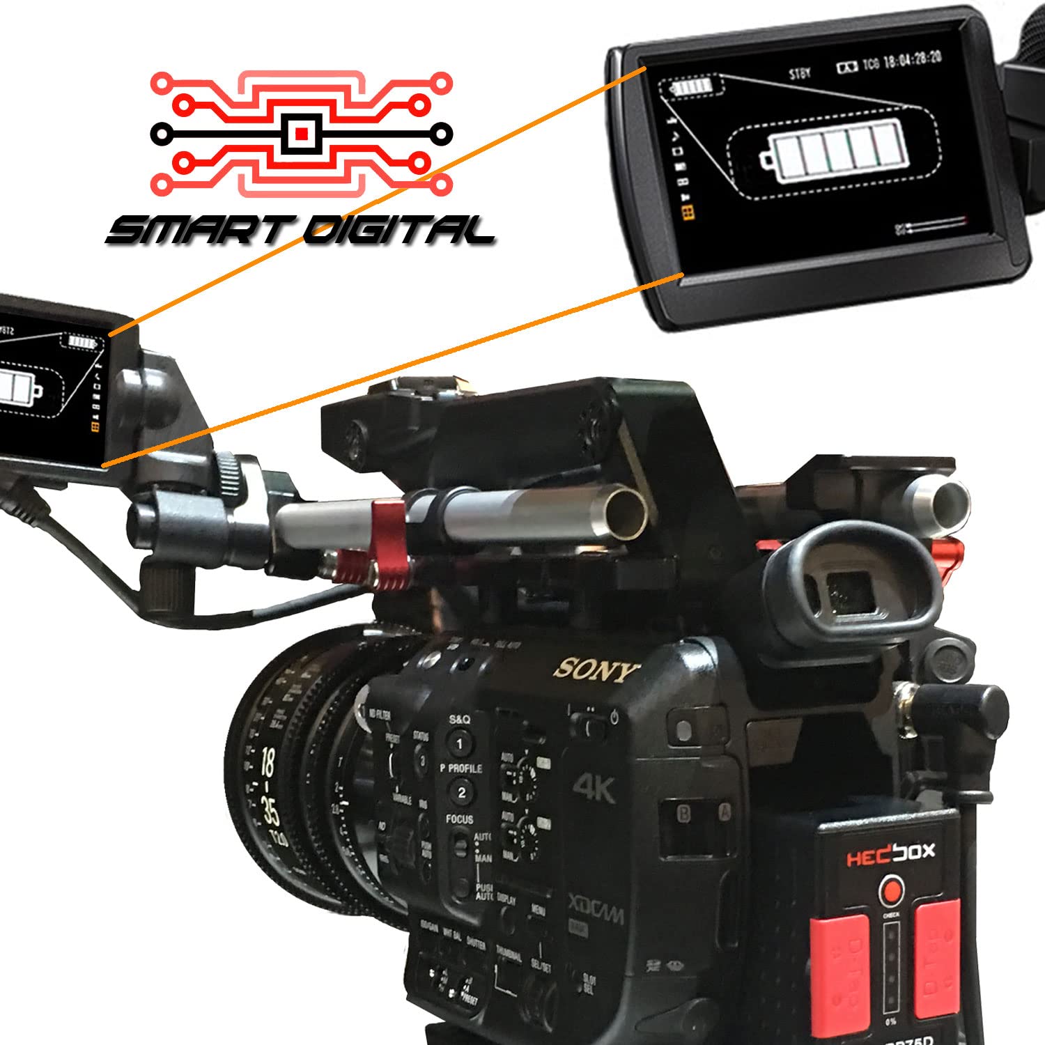 Hedbox Hed Bp75D   Li Ion Battery (75Wh / 5200Mah) 2X D Tap & Usb Out, Compatible With Sony Bp U60 And Pmw, Ilme Fx6, Pxw Fx9 Ca