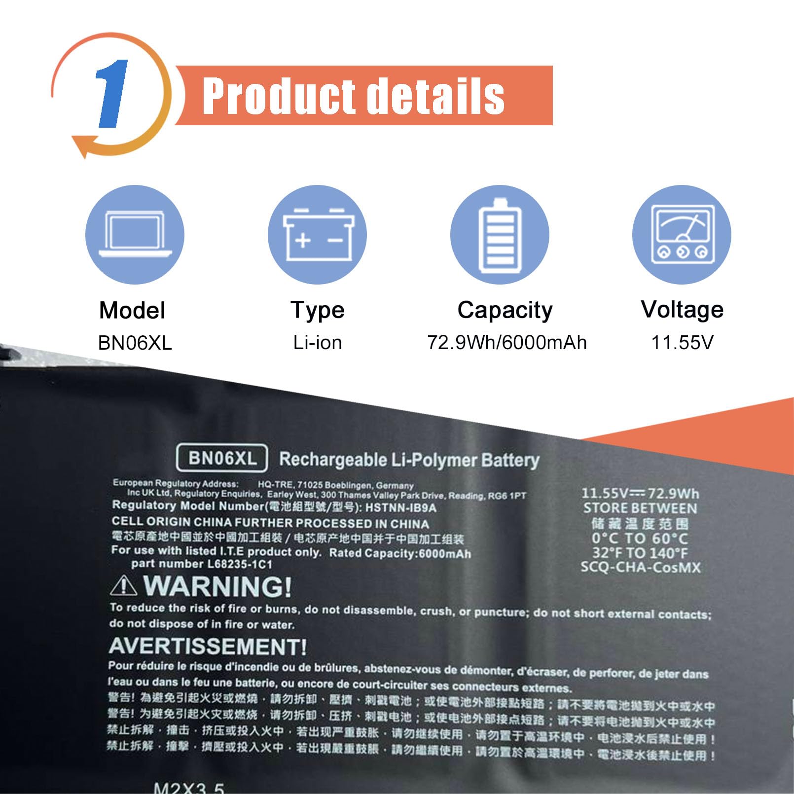 Asodi Bn06Xl L68299 005 Laptop Battery For Hp Spectre X360 15 15 Eb 15T Eb 15 Eb0005Ur 15 Eb0043Dx X360 Convertible 15 Eb1Xxx 15