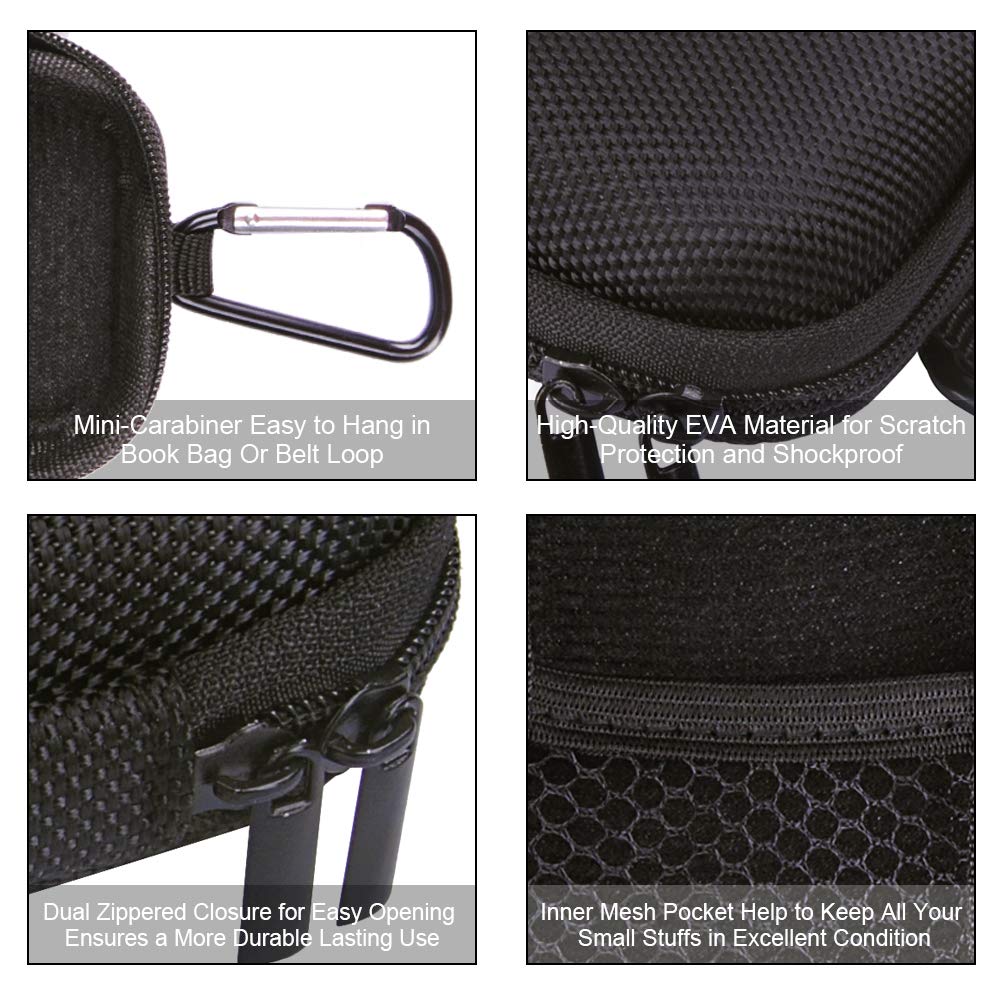 Hootek Durable Mp3 Player Case, Usb Flash Drive Case Bag Wallet, 2Pack Eva Shockproof Hard Carrying Travel Case Bag Sd Memory Cards Cable Organizer For Headset, Usb Cable And Electronic Accessories