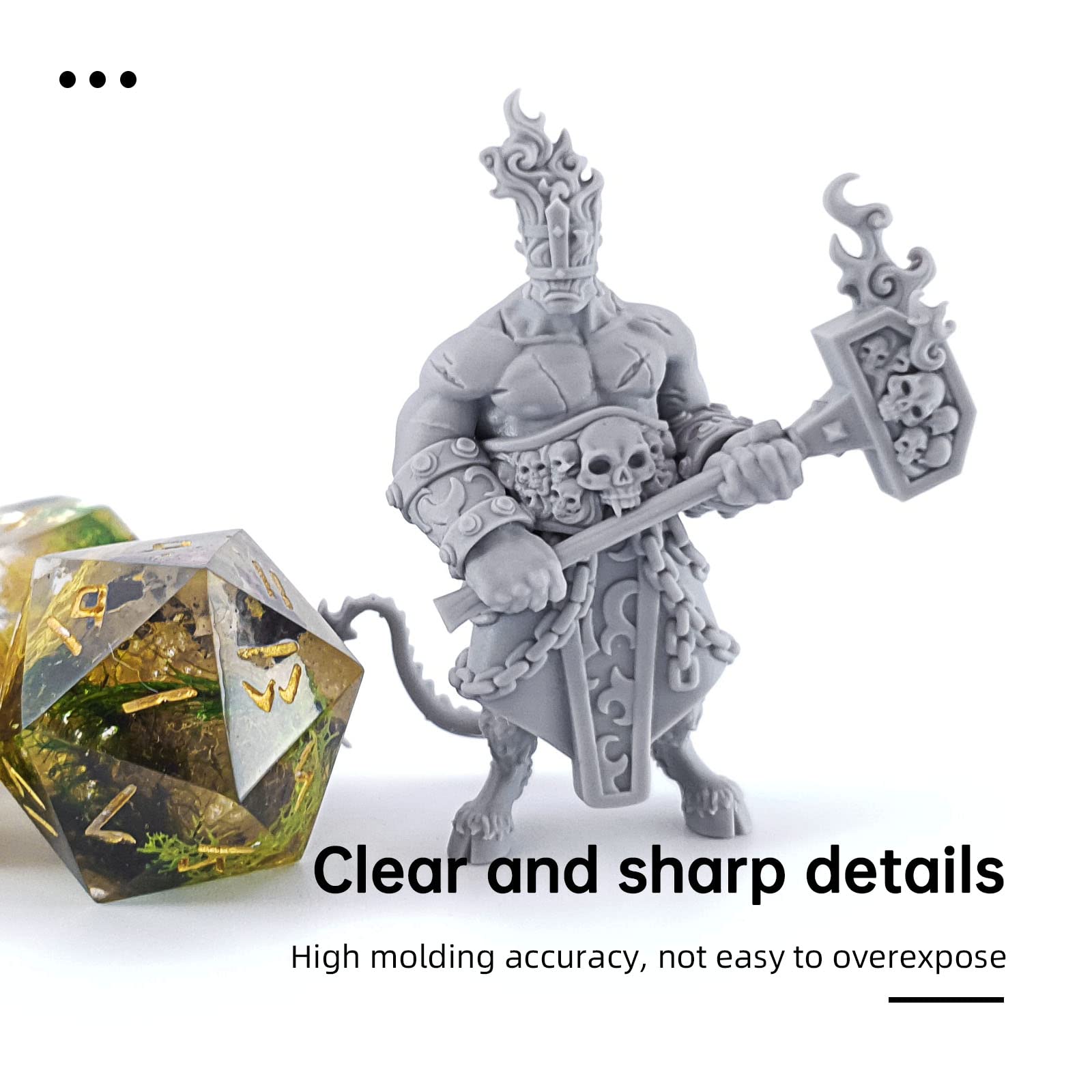 Resione Tough 3D Printer Resin, Not Brittle Abs Like Tough & Rigid 3D Resin For Lcd 3D Printing Uv 405Nm (M58 Grey 1Kg)