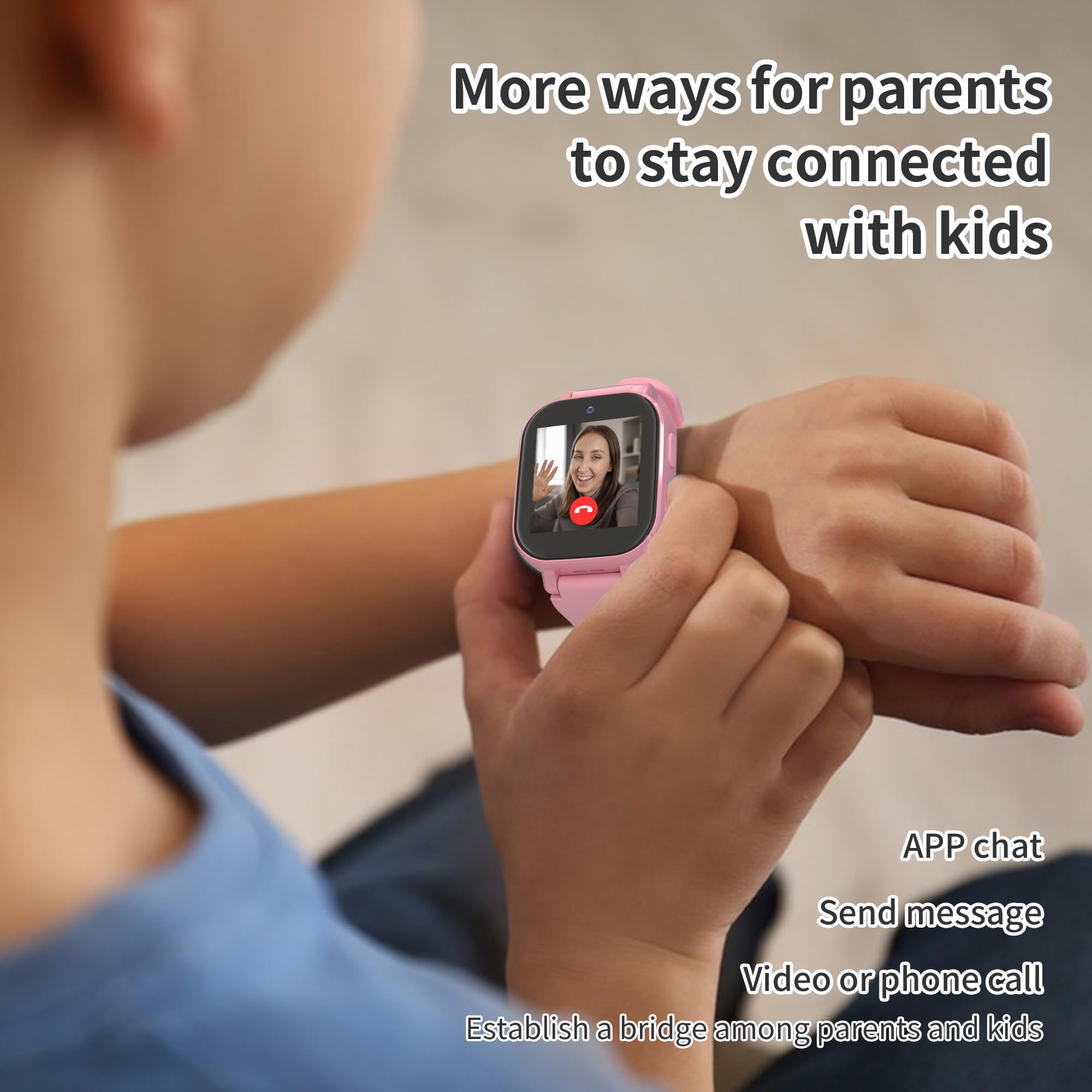 Kids Smart Watches Girls With Gps Tracker, Gps Watch For Kids Age 5-12 With Video & Voice Calling Texting Sos Puzzle Games Alarm