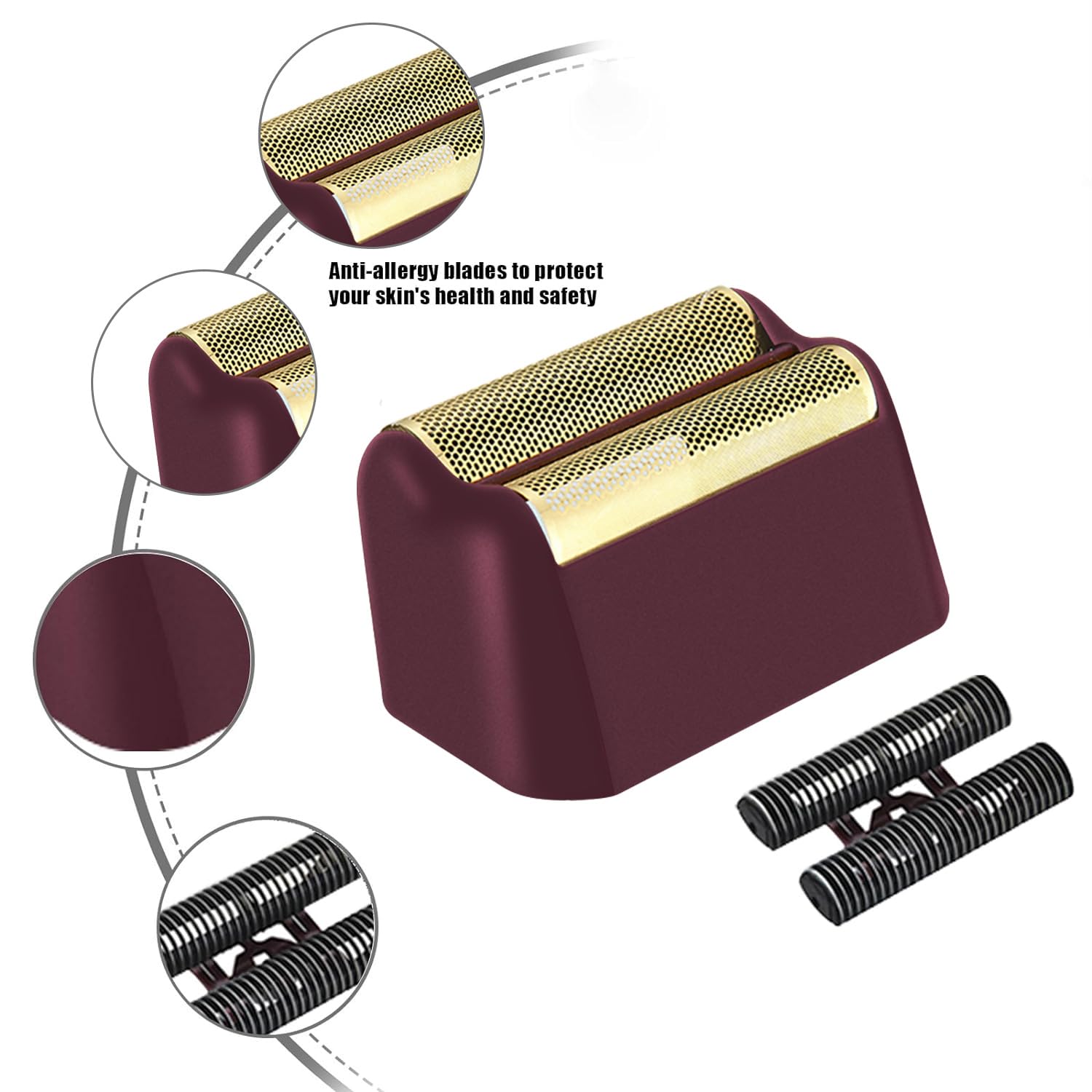 4 Pack Professional 5 Star Series Finale Shaver Replacement Foil And Cutter Bar Assembly Compatible With Wahl Shaver Foil 7031 1