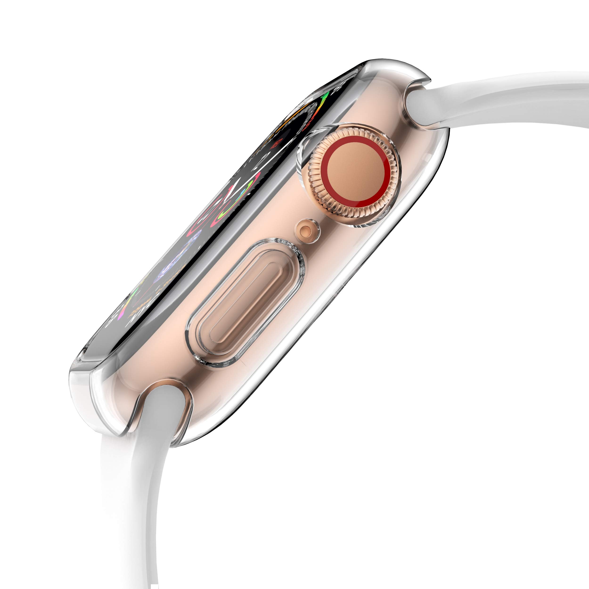 Hankn 2 Pack Clear Case For Apple Watch Series 9 8 7 45Mm / Series 6 5 4 Se 44Mm Case, Soft Tpu Cover Shell Shockproof Iwatch Bu