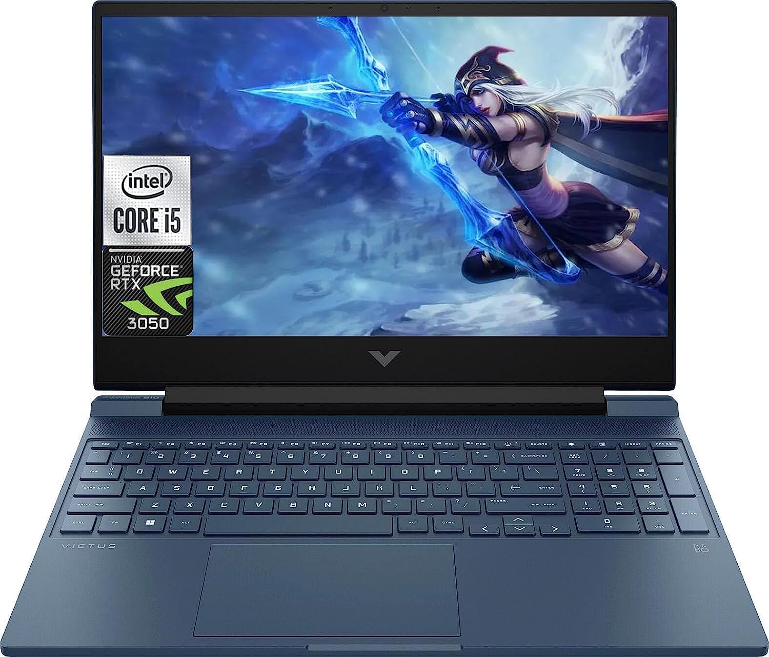 HP   Victus 15.6' Full HD 144Hz Gaming Laptop   Intel Core i5 13420H   8GB Memory   NVIDIA GeForce RTX 3050 512GB SSD   Performance Blue