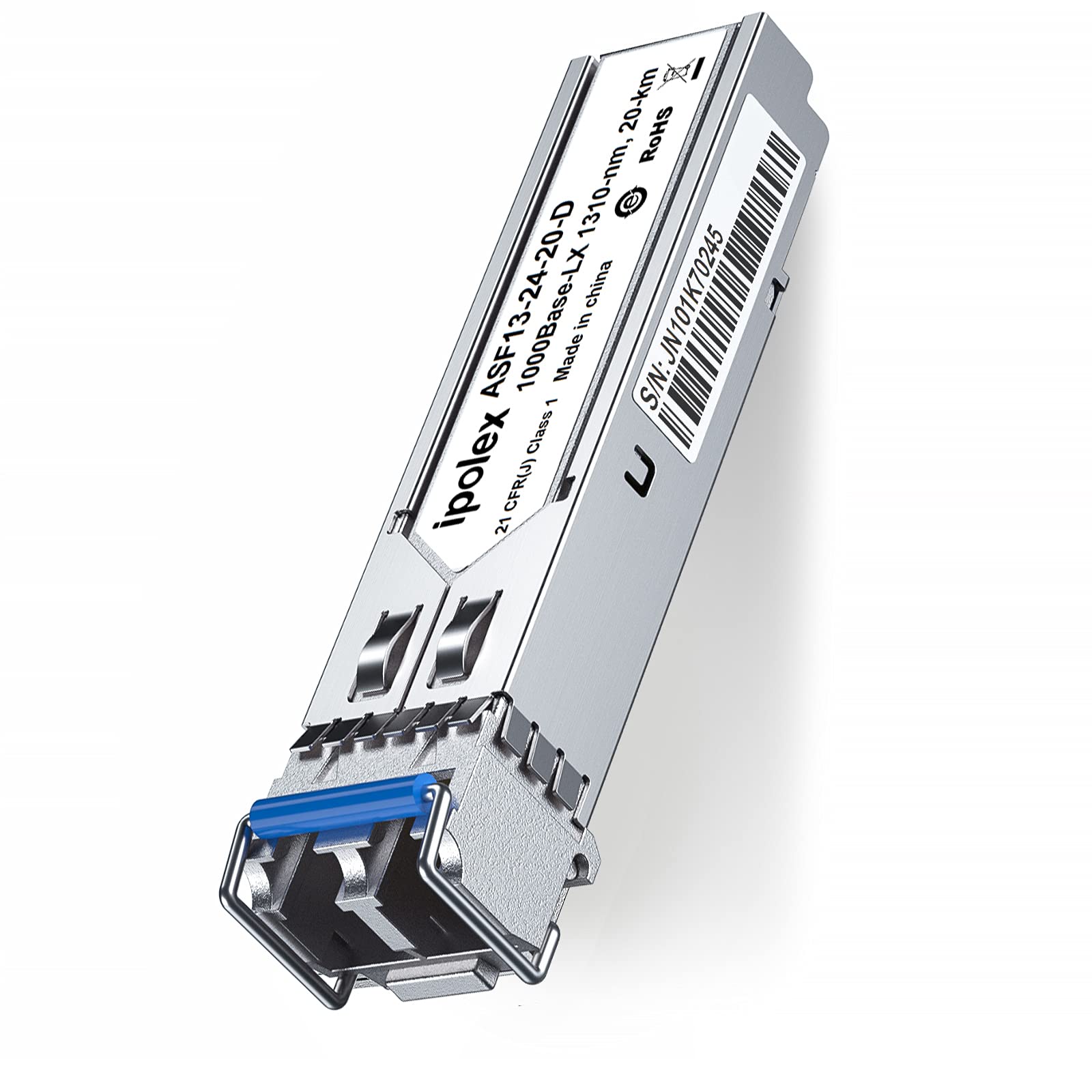 Ipolex 1000Base Lx/Lh Sfp Transceiver, 1.25G Single Mode Sfp Lc Fiber Module, Gigabit Mini Gbic Up To 20Km, Compatible With Hp P