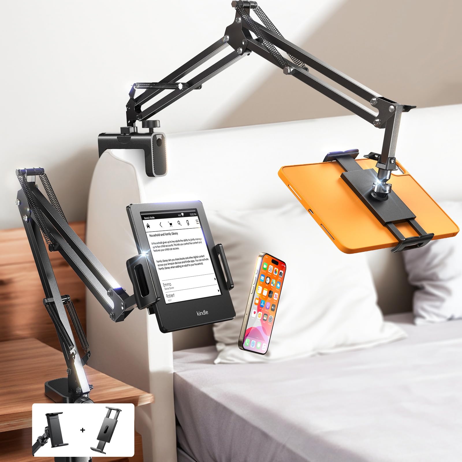 Lisen For Kindle Stand Reading In Bed, For Ipad Stand Holder For Bed Desk Tablet Stand For Kindle Accessories Paperwhite Oasis 2