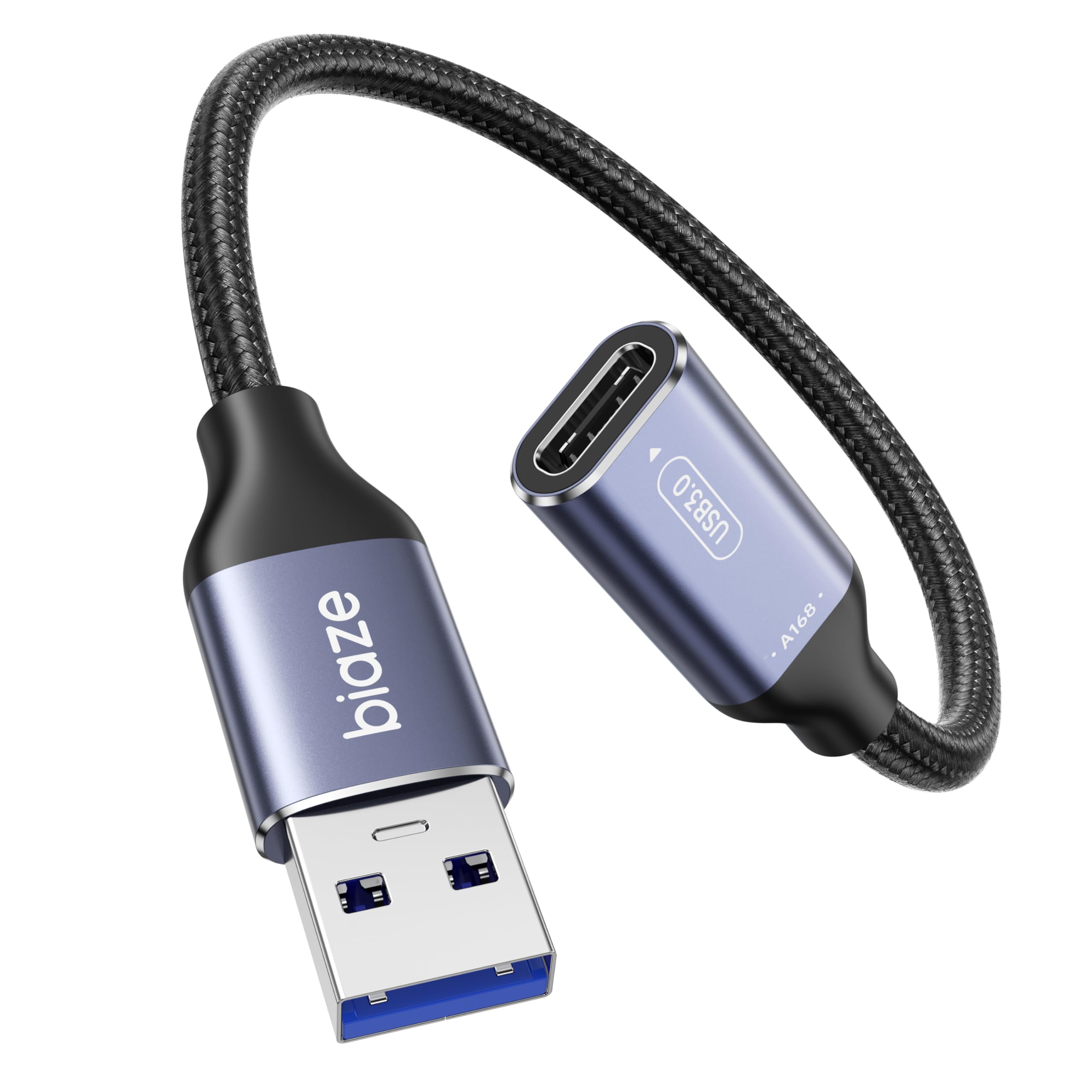 biaze USB C Female to USB Male Adapter, USB to USB C Cable Adapter