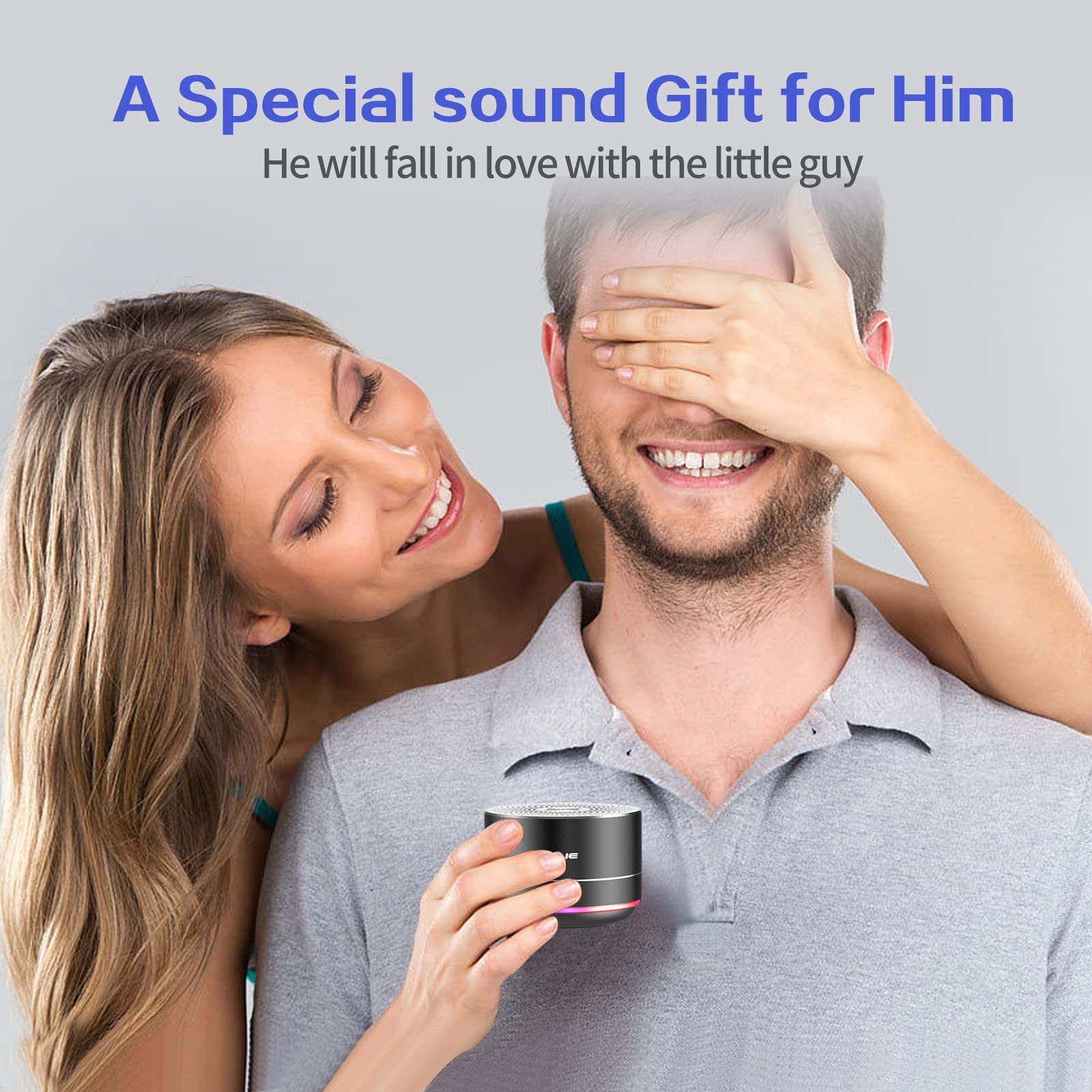 Lenrue Portable Bluetooth Speakers,Wireless Speaker With Clear Sound, Long Playtime, Small Mini Metal Speaker,Christmas Birthday Gifts For Men, Women,Kids(Black)